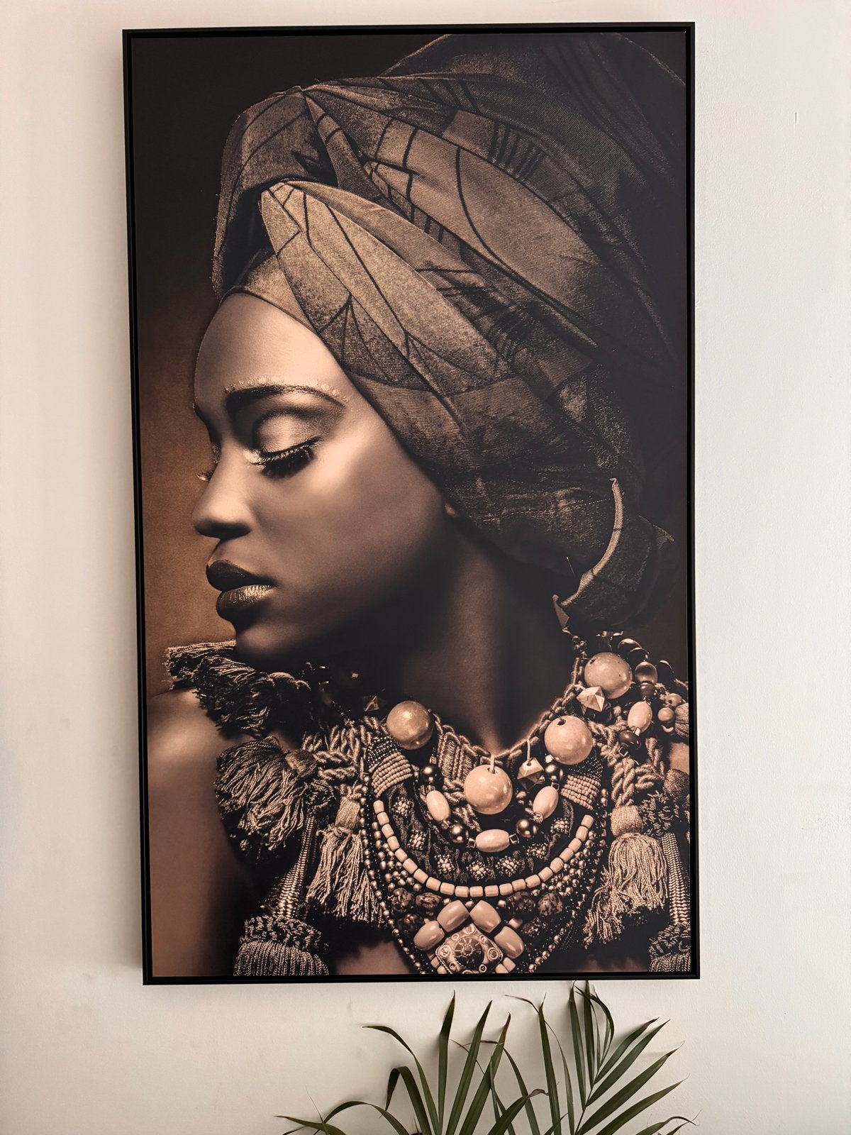 Prachtig portret van een Afrikaanse vrouw, Antiek en Kunst, Kunst | Schilderijen | Modern, Ophalen, Ingelijst, Print, Overige materialen