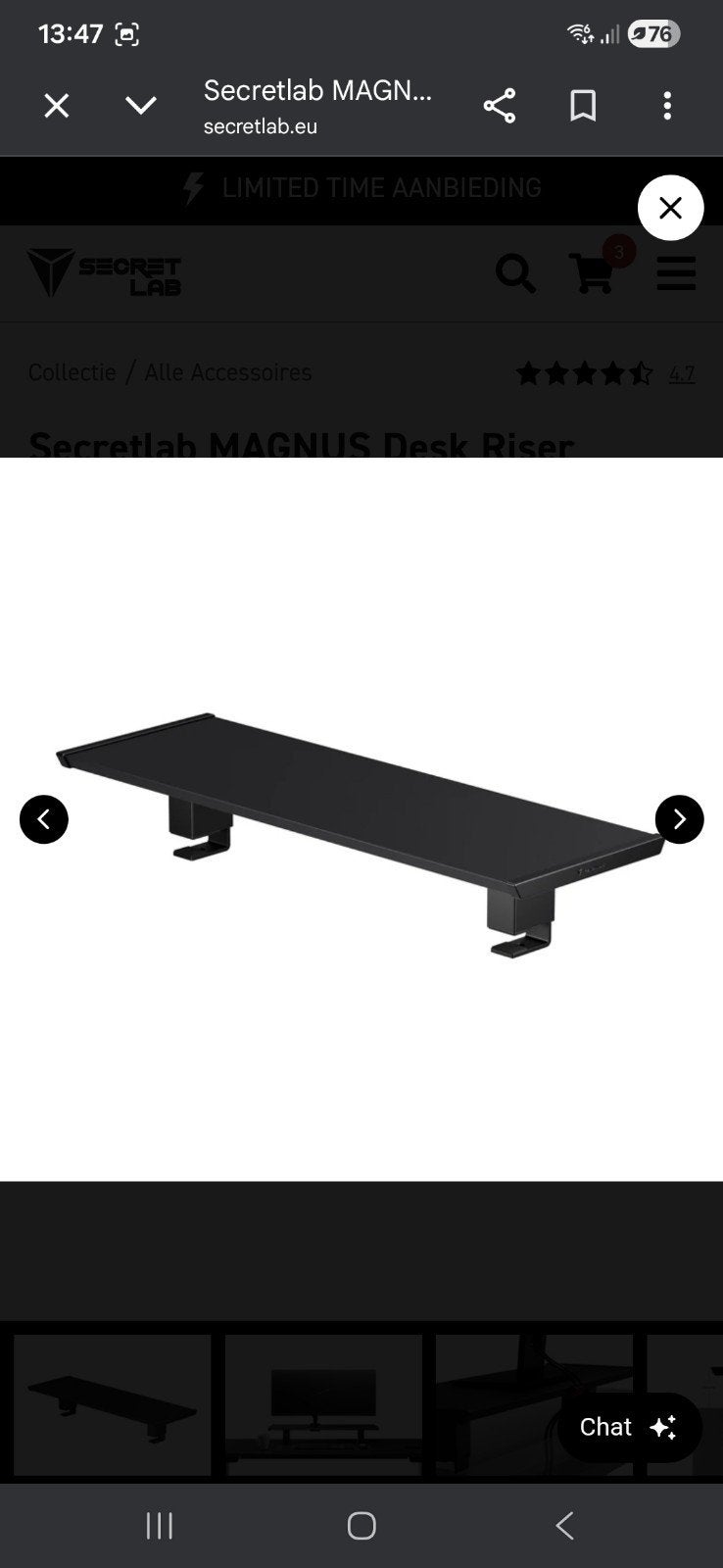 Deskriser Zwart Secretlabs, Ophalen of Verzenden