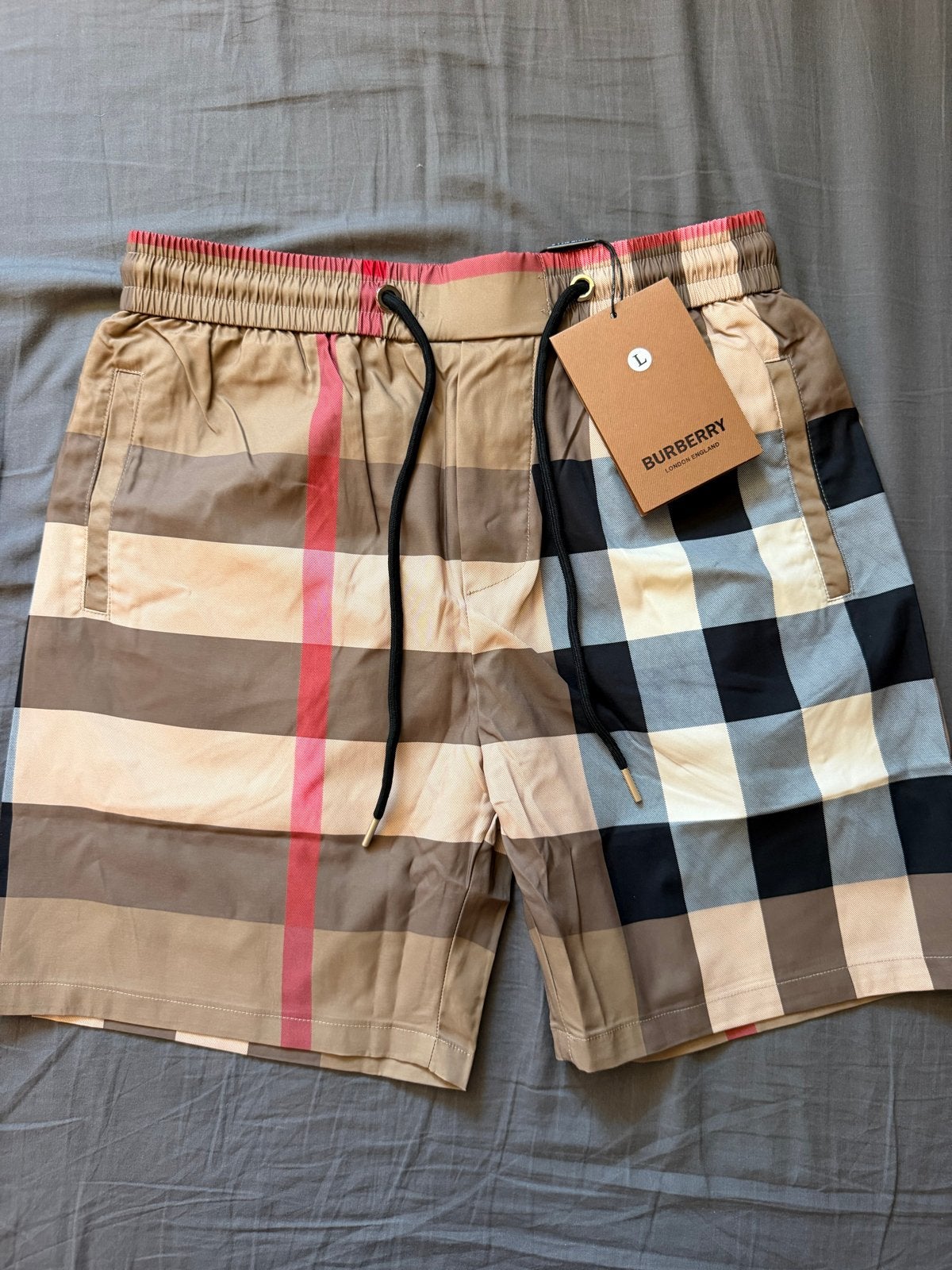 Burberry Zwemshort / Korte Broek - Maat L, Ophalen of Verzenden, Maat 52/54 (L), Beige, Zwemshort