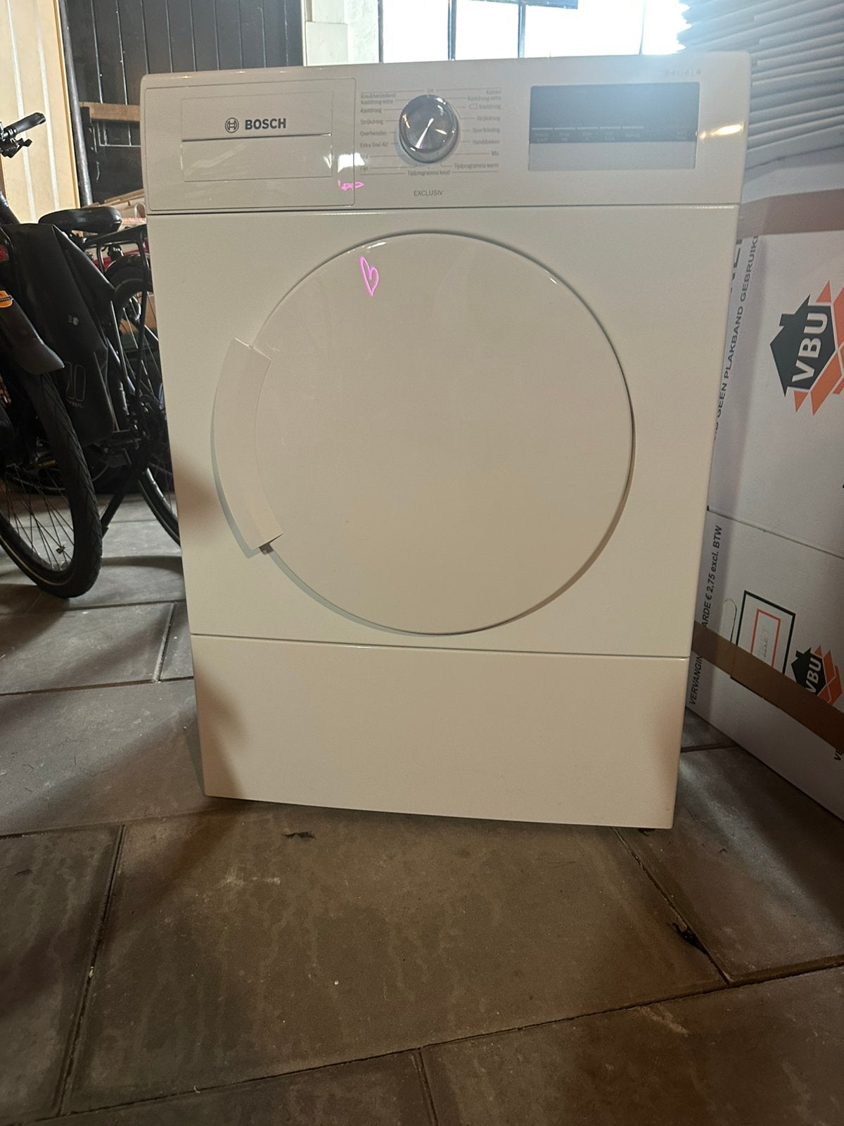 Bosch wasdroger, Ophalen, 6 tot 8 kg, Gebruikt, Luchtafvoer