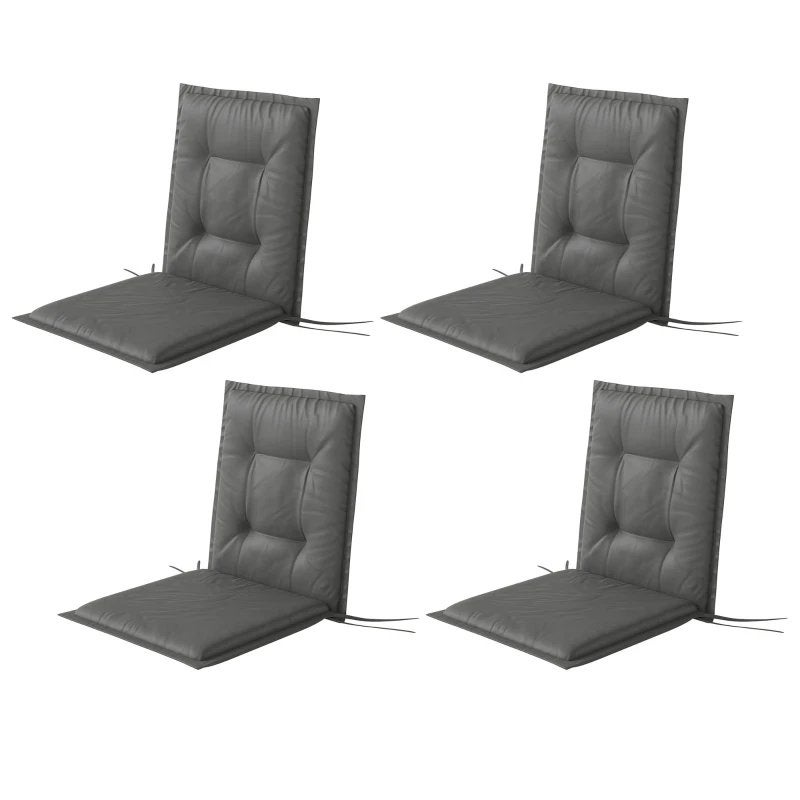 4x Tuinstoelkussens Grijs - Comfortabele Zitkussens NIEUW, Ophalen of Verzenden, Nieuw