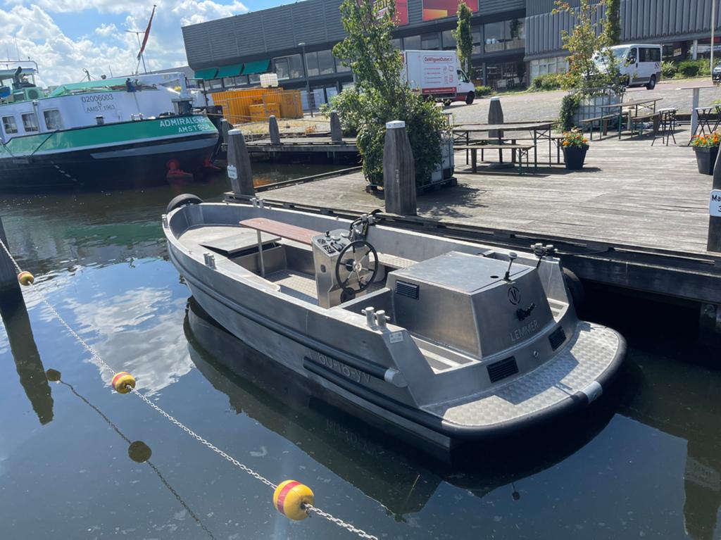 Tender 6.6m aluminium 130pk E-TEC Evenrude sloep, Ophalen, Tender, Aluminium, Buitenboordmotor