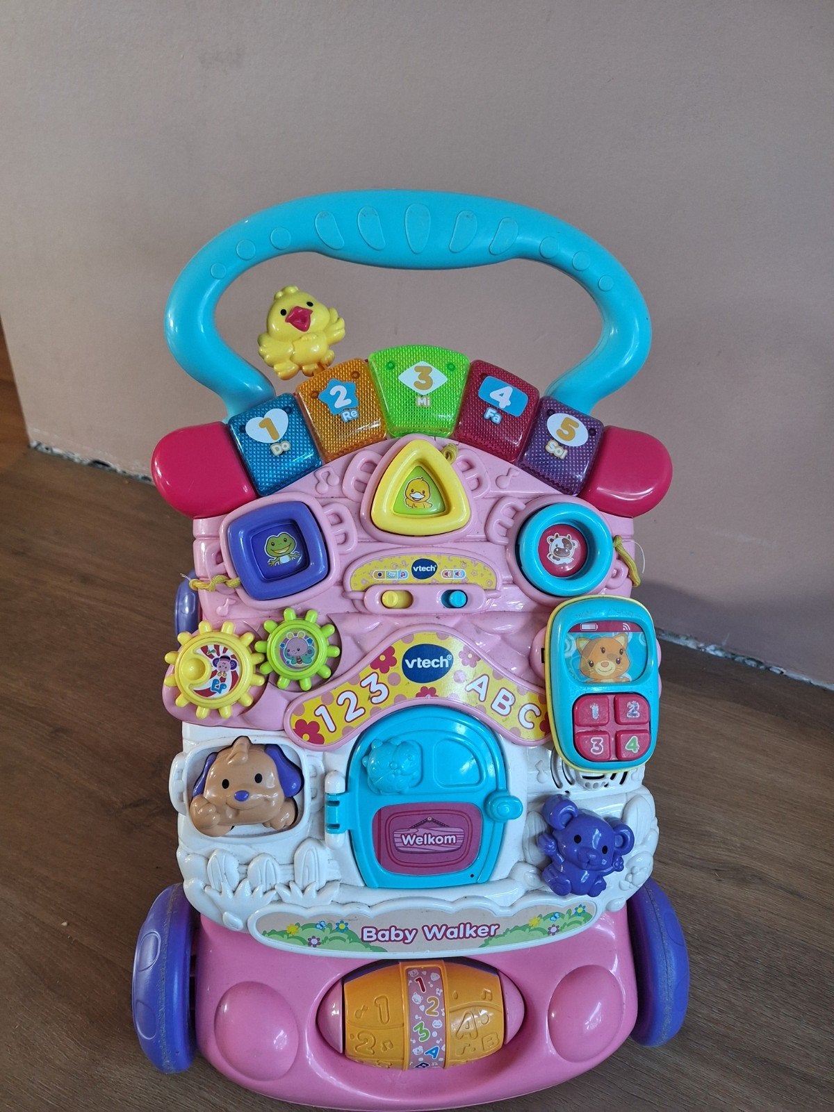 VTech Baby Walker Roze - Interactieve Loopwagen met Telefoon, Ophalen, Zo goed als nieuw, Overige typen, Met licht
