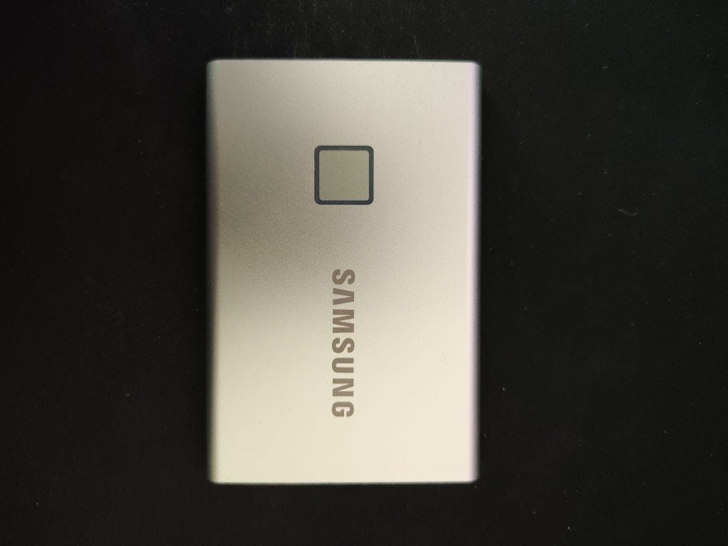 Samsung Portable SSD T7 Touch 1TB - Zilver, SSD, Ophalen of Verzenden, Zo goed als nieuw, 1TB