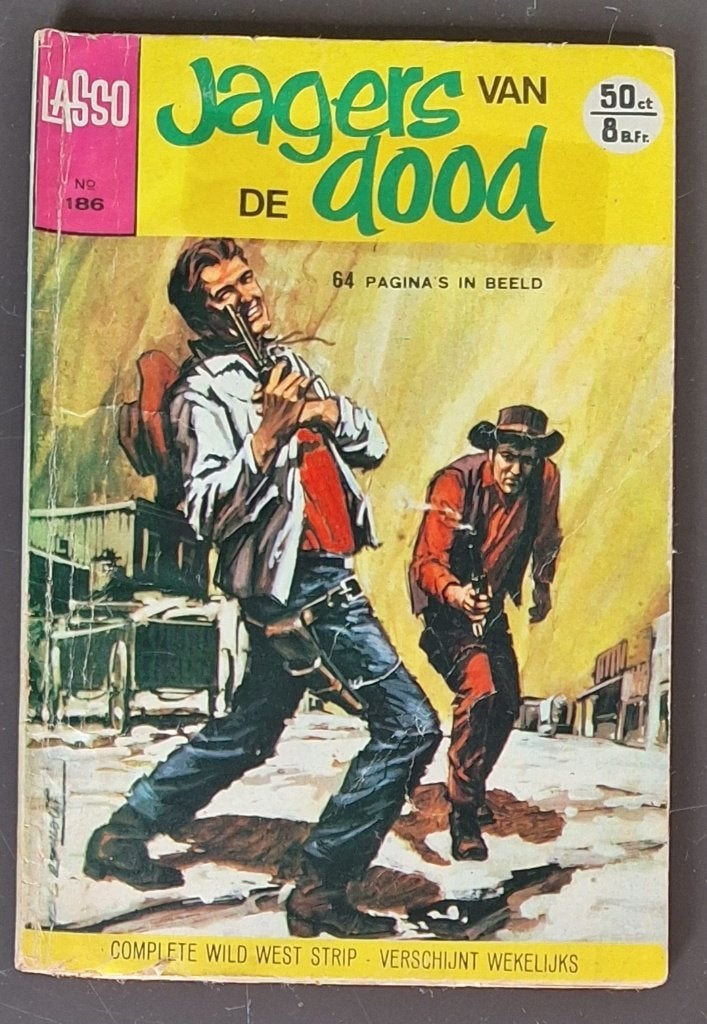 Jagers van de dood - Lasso serie - nr 186, Boeken, Eén stripboek, Ophalen of Verzenden, Gelezen