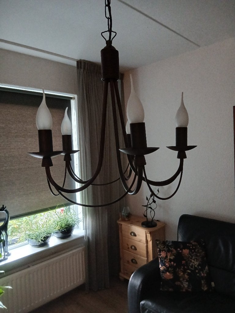 Hanglamp, Huis en Inrichting, Lampen | Hanglampen, Ophalen, E14 (klein), Metaal, Landelijk