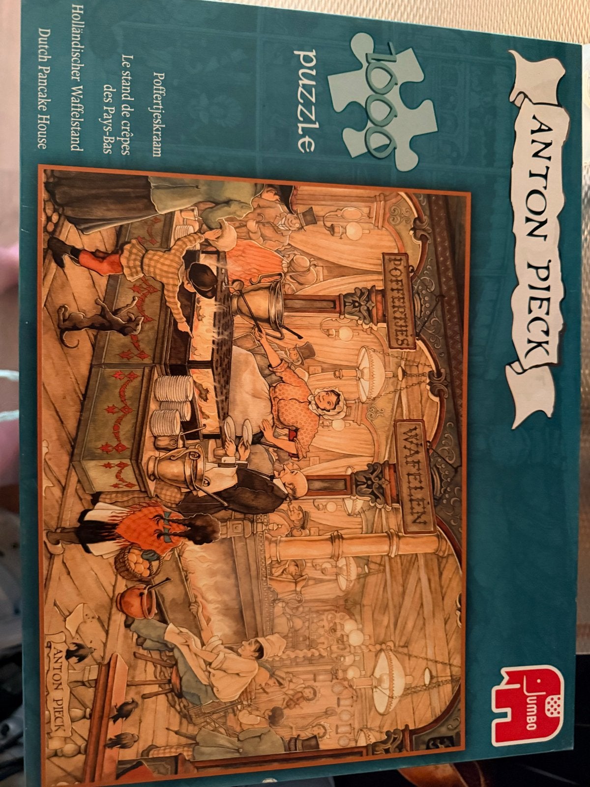 Anton Pieck Puzzel 1000 Stukjes - Poffertjeskraam, Ophalen of Verzenden, 500 t/m 1500 stukjes, Gebruikt, Legpuzzel