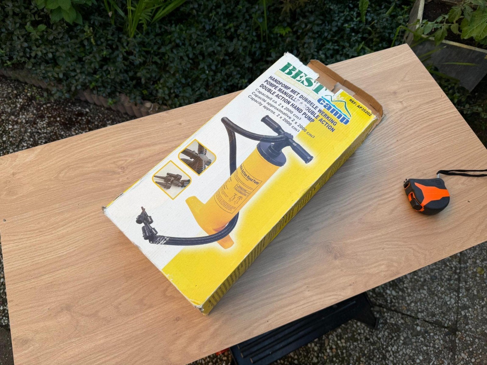 Bestway Double Action Handpomp - Opblaasbaar Materiaal, Ophalen of Verzenden, Gebruikt