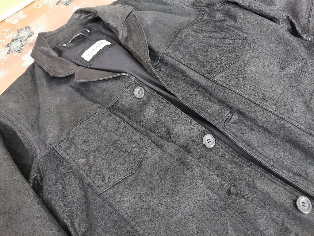 Clockhouse Belaste Leren Jas Blazer Moto Racing, Ophalen, Zwart, Clockhouse, Maat 56/58 (XL)