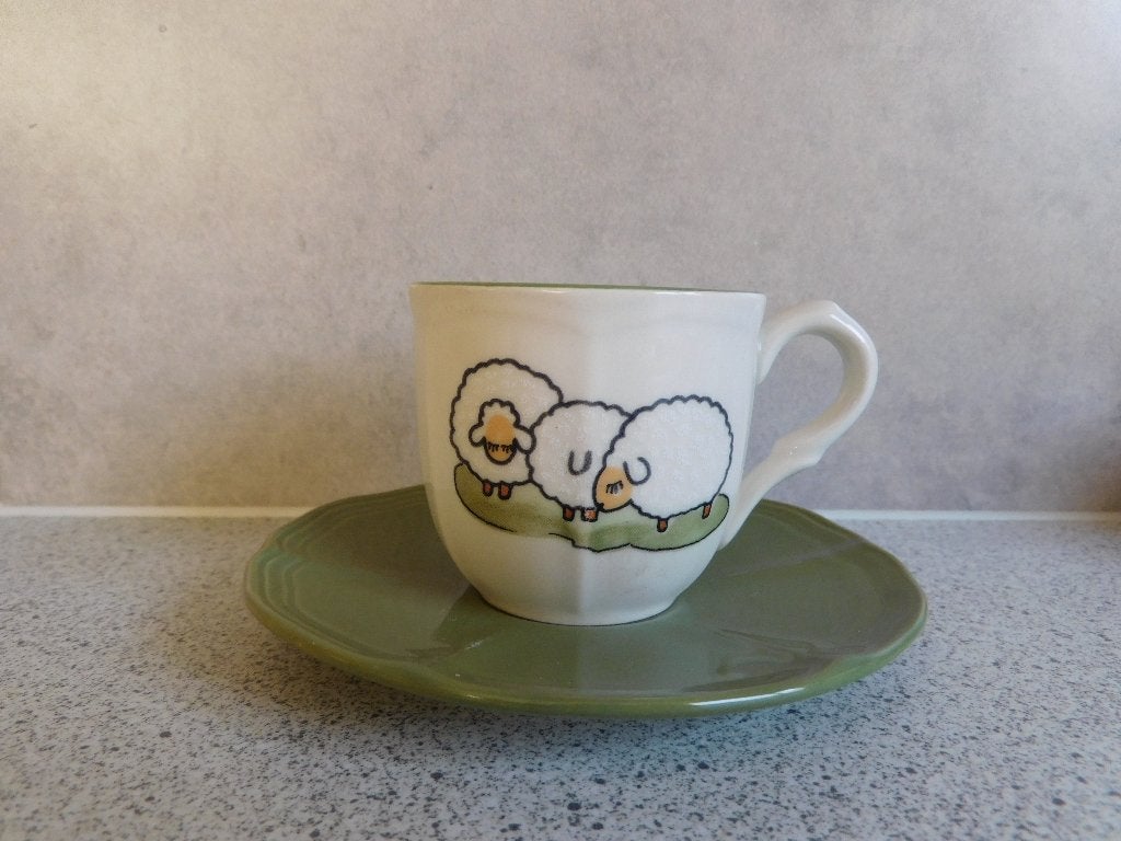 Espresso Kop en schotel Schaap en Herder Zeller Keramik, Huis en Inrichting, Keuken | Servies, Overige merken, Keramiek, Ophalen of Verzenden