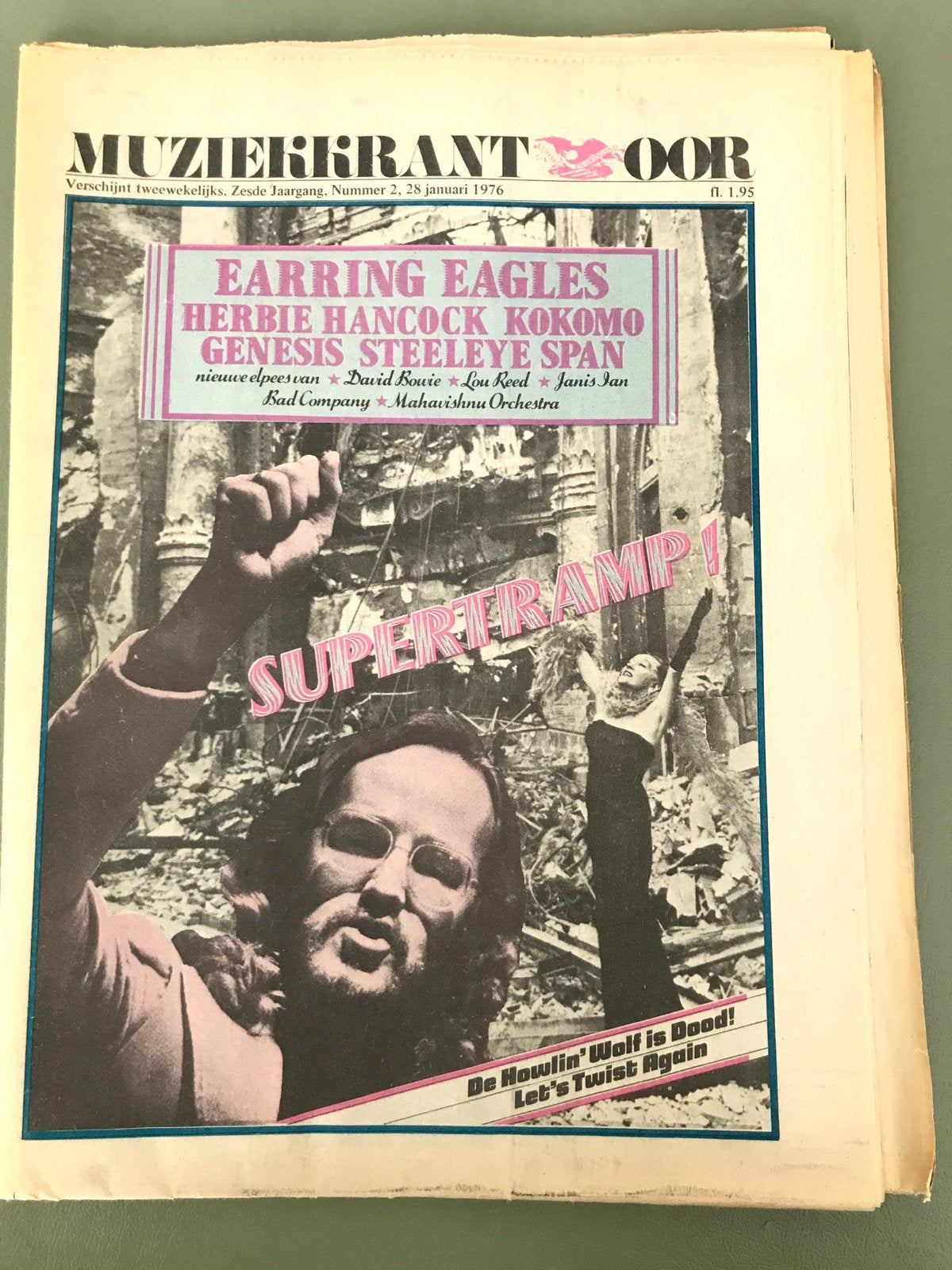 Muziekkrant OOR 1976 SUPERTRAMP Genesis EAGLES CARLSBERG, Ophalen of Verzenden, Zo goed als nieuw, Muziek, Film of Tv