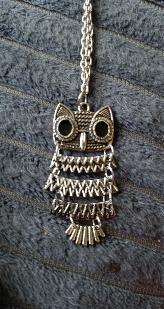 ketting grote Uil, Verzenden, Nieuw, Zilver, Met hanger