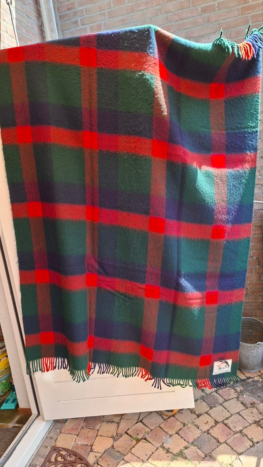 AaBe Deken 150x200 Zuiver Wol Schotse Ruit Vintage, 150 tot 200 cm, Ophalen of Verzenden, Zo goed als nieuw, Vintage, Schotse ruit