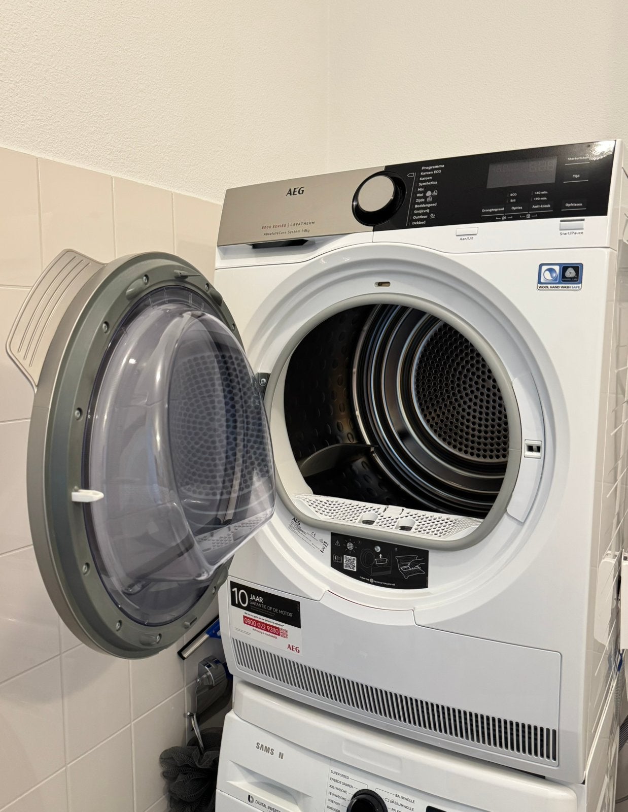 AEG Lavatherm T8DENS84 warmtepompdroger, Overige typen, 8 tot 10 kg, Ophalen of Verzenden, Zo goed als nieuw