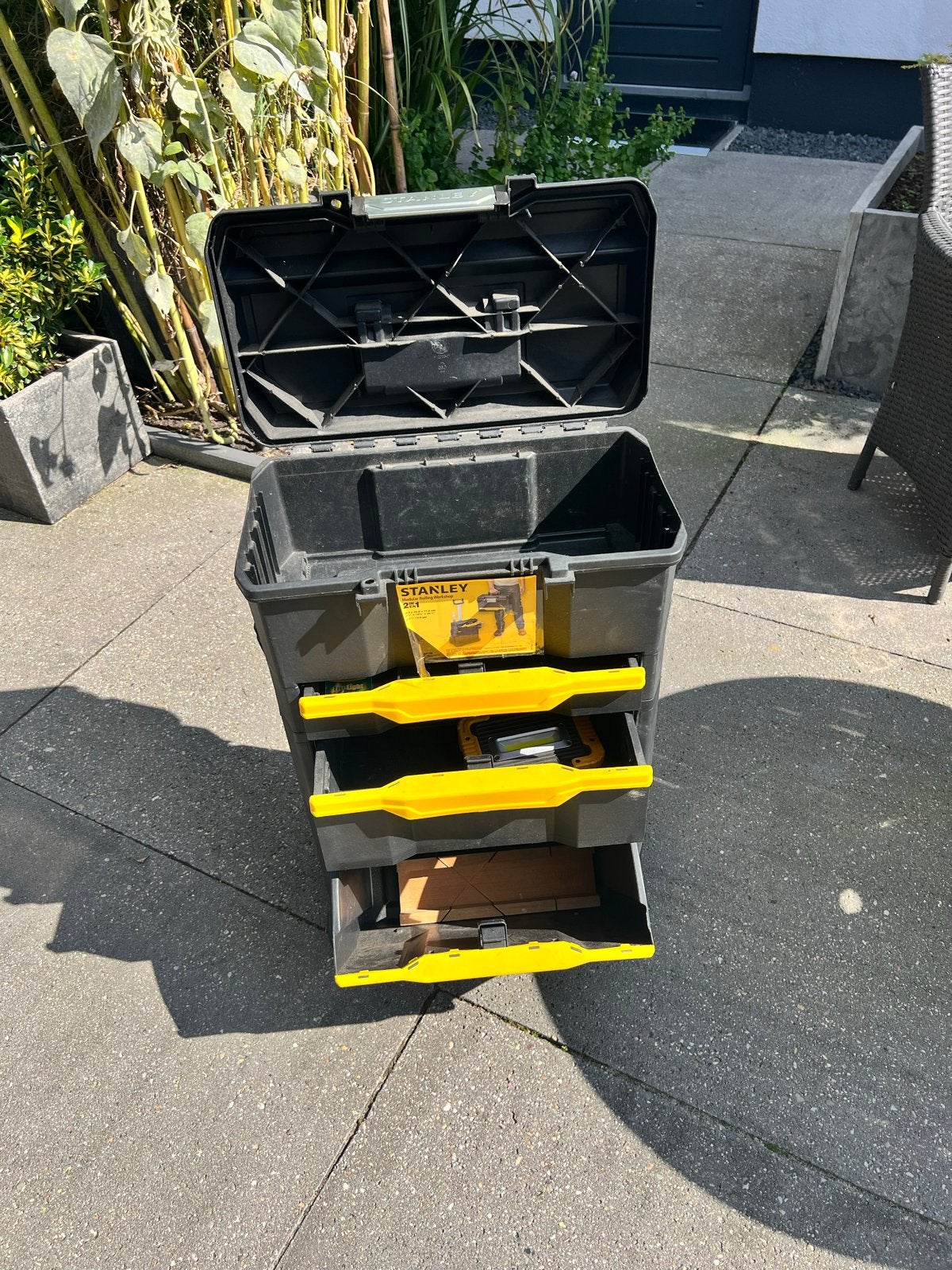 Stanley Gereedschapswagen met 3 Laden - Mobiele Werkbank, Doe-het-zelf en Verbouw, Ophalen, Zo goed als nieuw