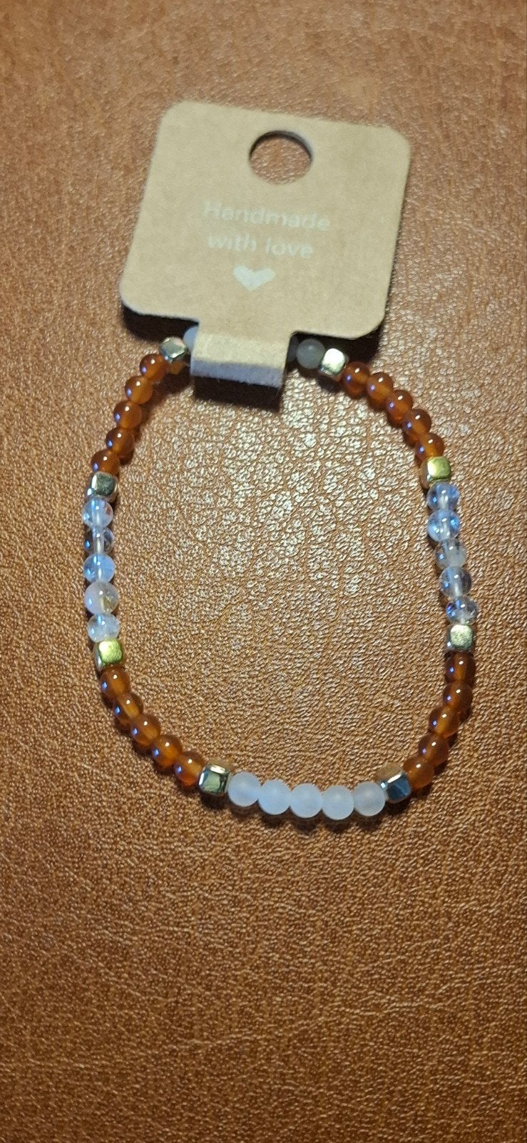 Armband Rozenkwarts & Carneool 4mm - Handgemaakt, Ophalen of Verzenden