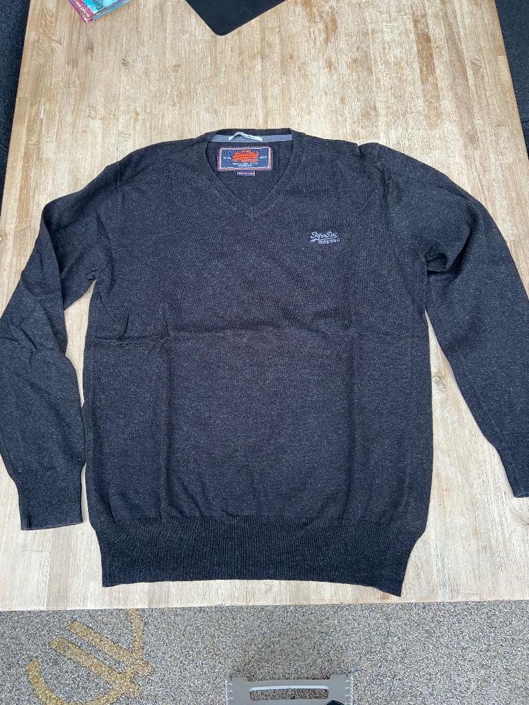 Superdry trui zwart, Verzenden, Zwart, Maat 56/58 (XL), Zo goed als nieuw