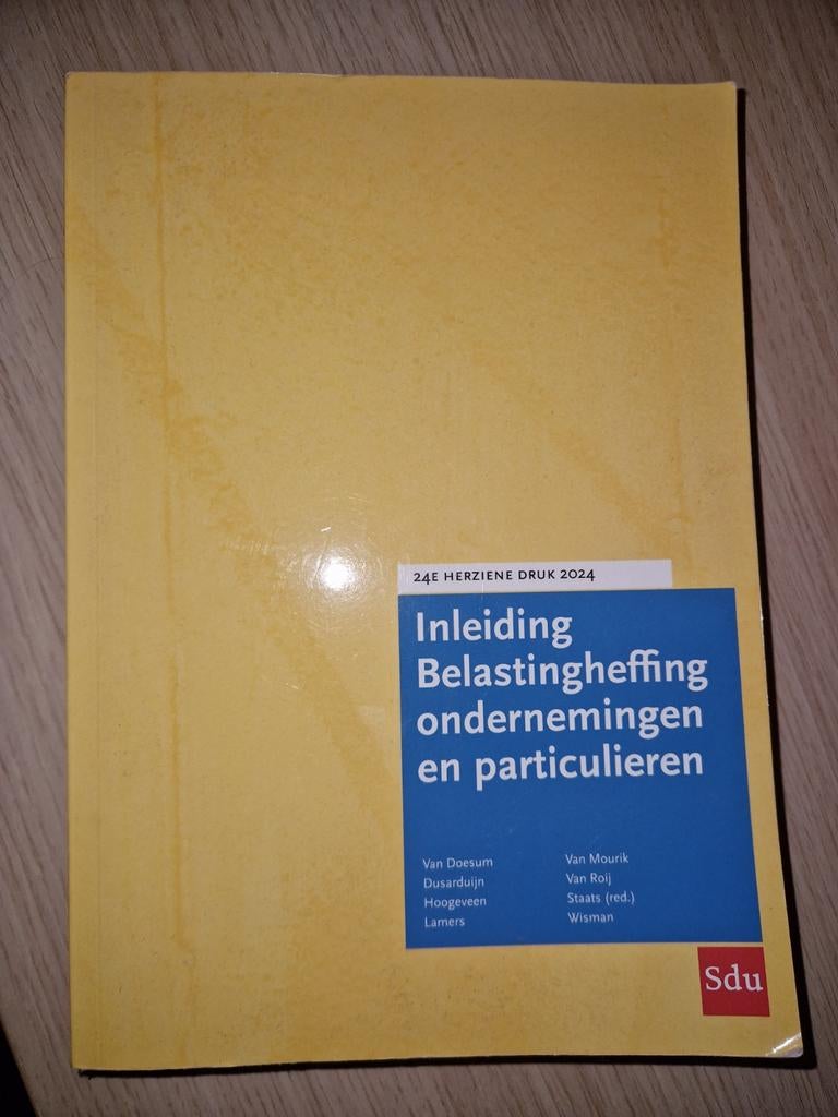 Inleiding belastingrecht ondernemingen en particulieren 2025, Boeken, Studieboeken en Cursussen, Diverse auteurs, Ophalen of Verzenden