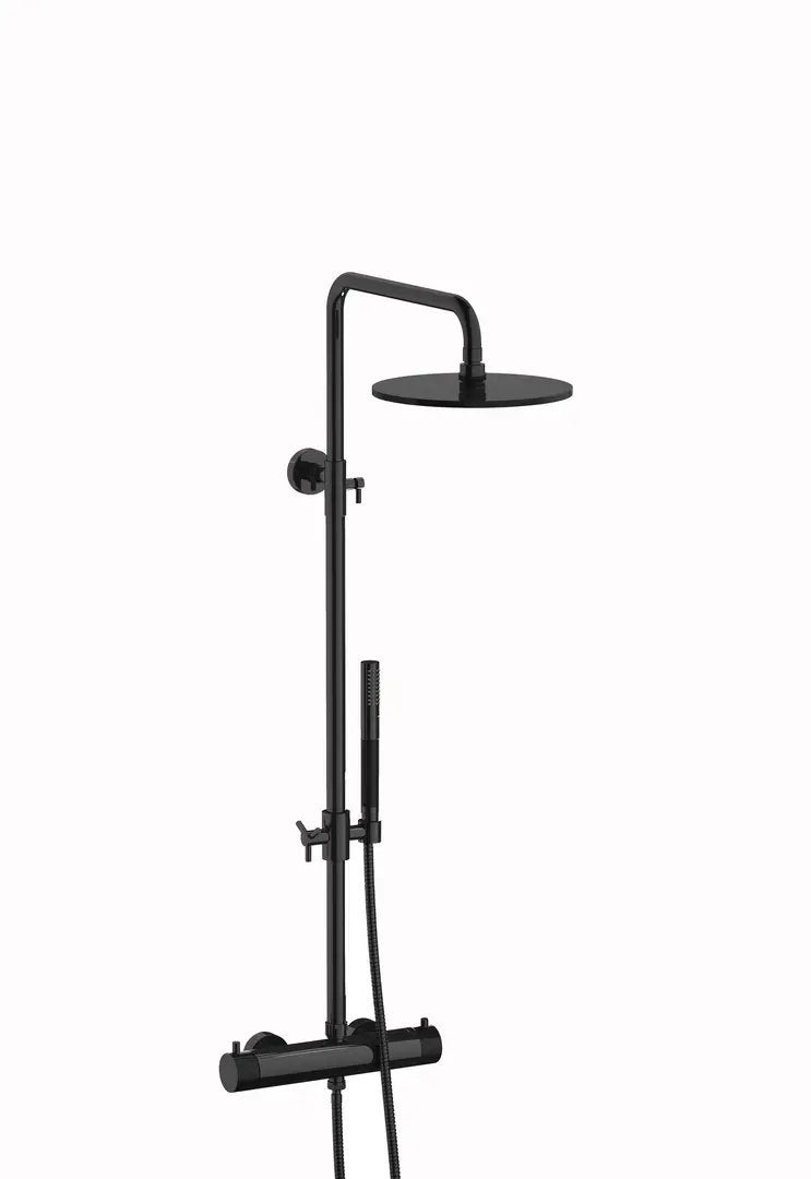 Plieger Roma Douche systeem NIEUW zwart chroom thermostaat, Ophalen, Nieuw, Chroom, Douche