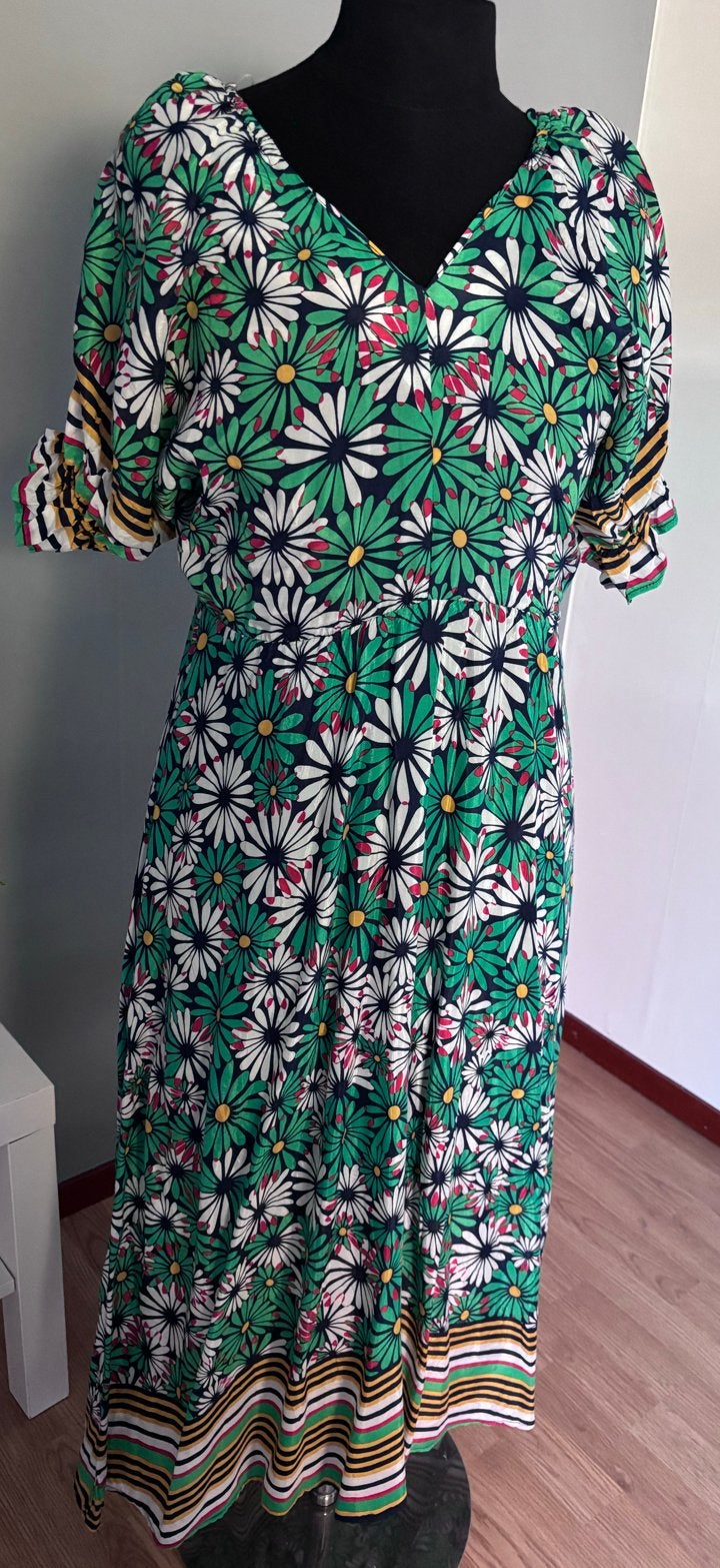 Nieuwe Maxi Jurk met Bloemenprint - Maat 36/38, Ophalen of Verzenden, Nieuw, Maat 36 (S), Meerkleurig