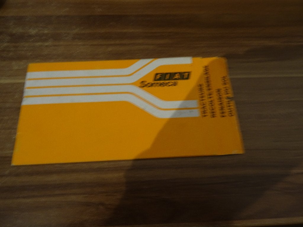 Fiat Someca overzig folder van trekkers en machines, Ophalen of Verzenden, Zo goed als nieuw, Folder
