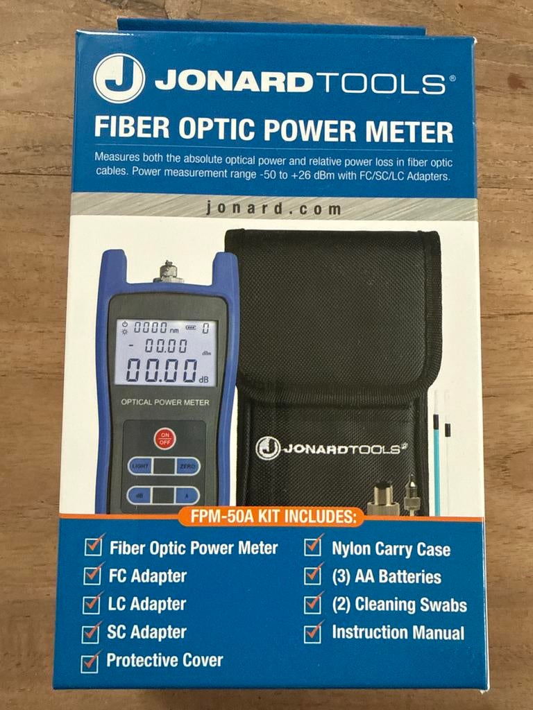 Jonard FPM-50A Fiber Optic Power Meter Kit. Nieuw ongeopend., Ophalen of Verzenden, Nieuw, Licht