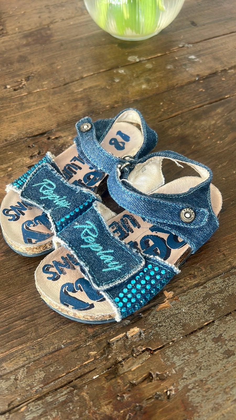 Replay sandalen maat 22 blauw meisje, Ophalen of Verzenden, Zo goed als nieuw, Meisje, Overige typen
