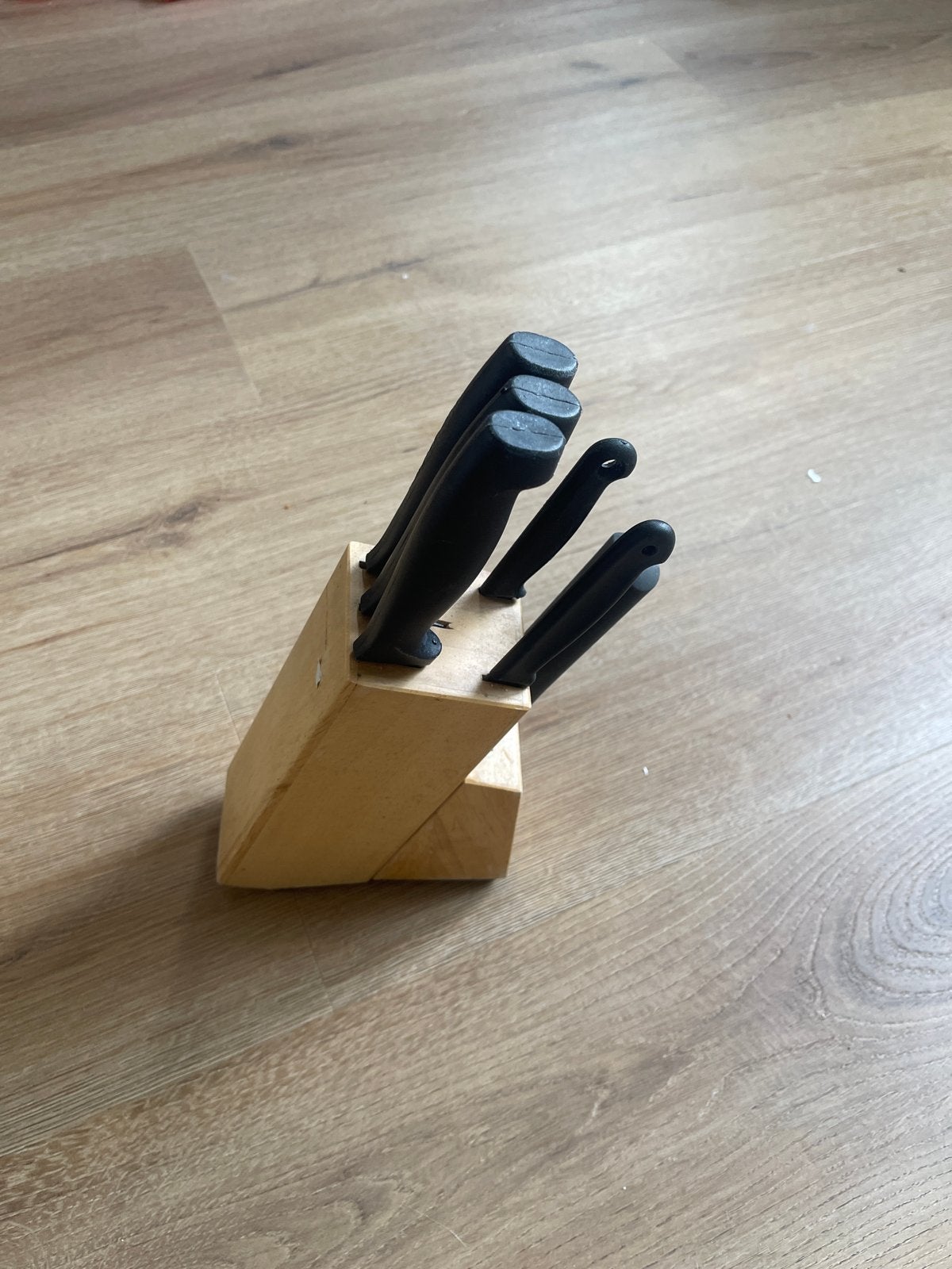 Messenblok met diverse messen, Overige materialen, Gebruikt, Los bestek, Ophalen of Verzenden