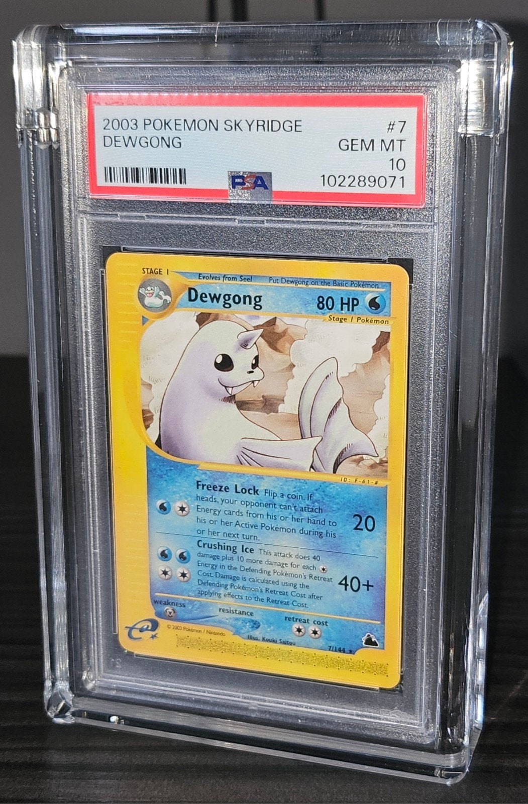 Pokemon - Dewgong Skyridge #7 PSA 10 - Low pop, Ophalen of Verzenden
