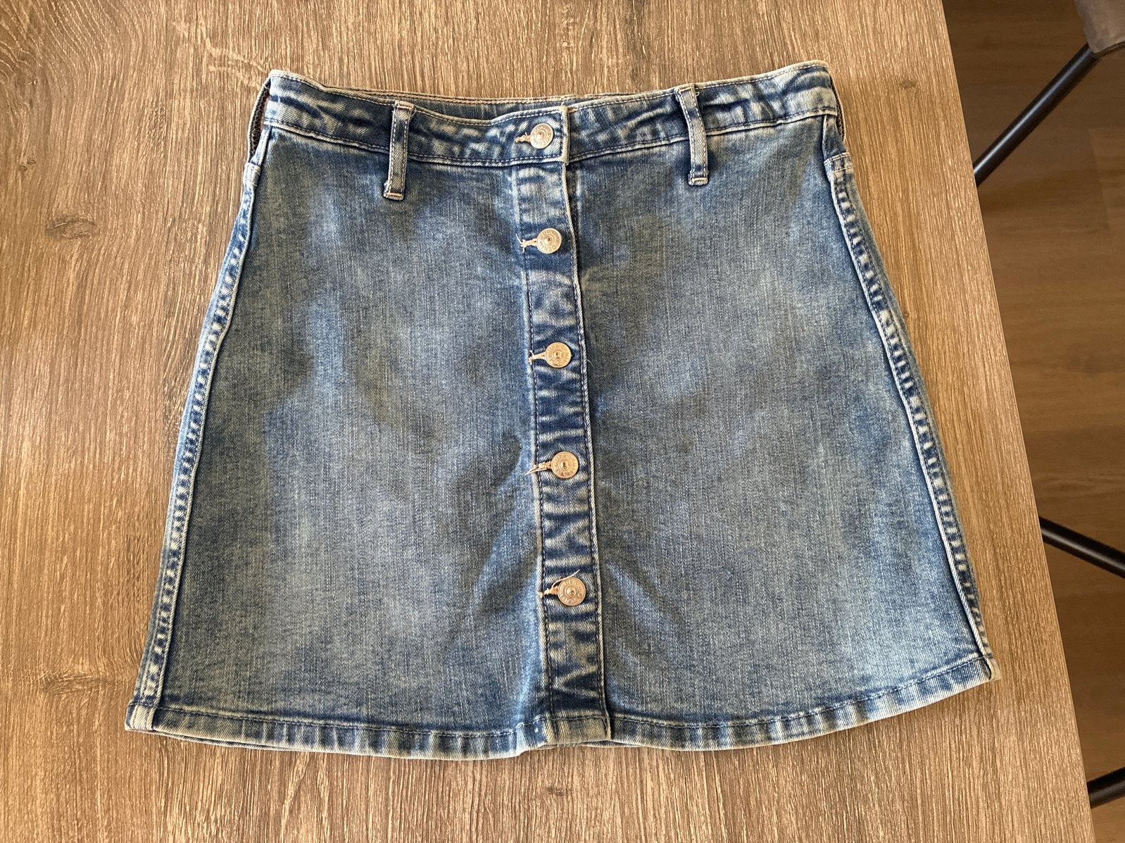 H&M Denim spijkerrokje met knoopsluiting, maat 152, Kinderen en Baby's, Kinderkleding | Maat 152, Meisje, H&M, Ophalen of Verzenden