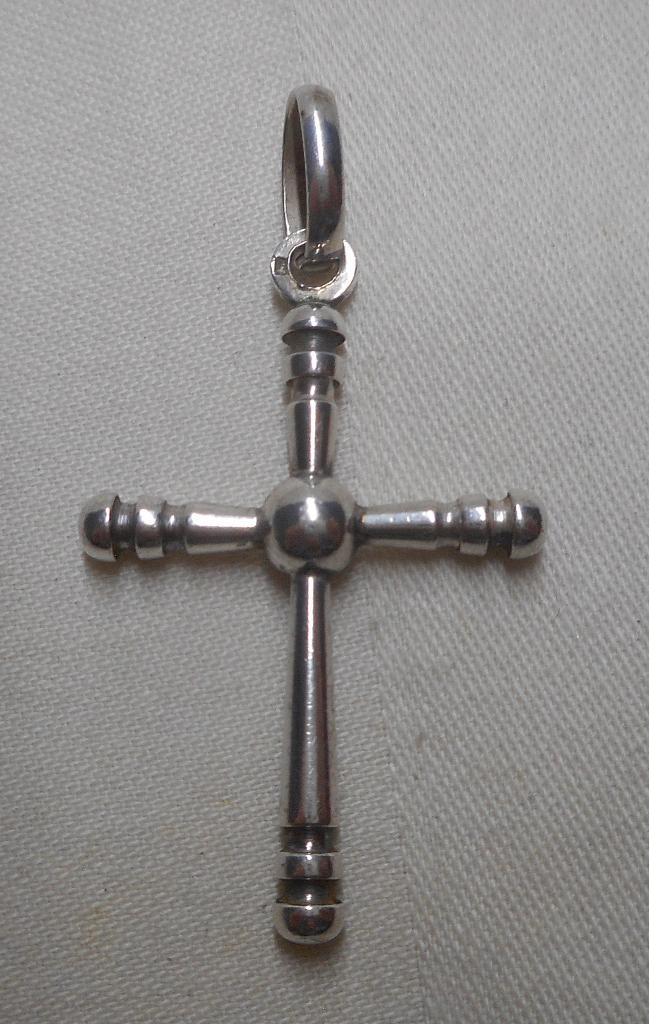 Zilveren mooie kruis hanger nr.2193, Verzenden, Zo goed als nieuw, Kruis of Symbool, Zilver
