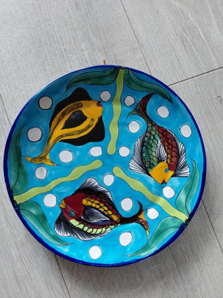 Talavera Venegas schaal met vissenmotief, Antiek en Kunst, Ophalen of Verzenden