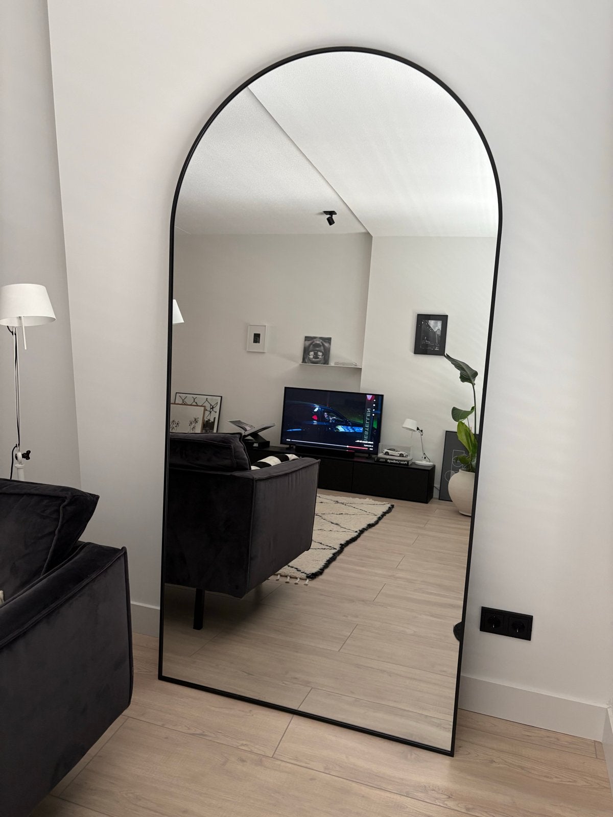 Moon Loft spiegel 200x100cm zwart - Zo goed als nieuw, Ophalen, 200 cm of meer, Zo goed als nieuw, 75 tot 100 cm