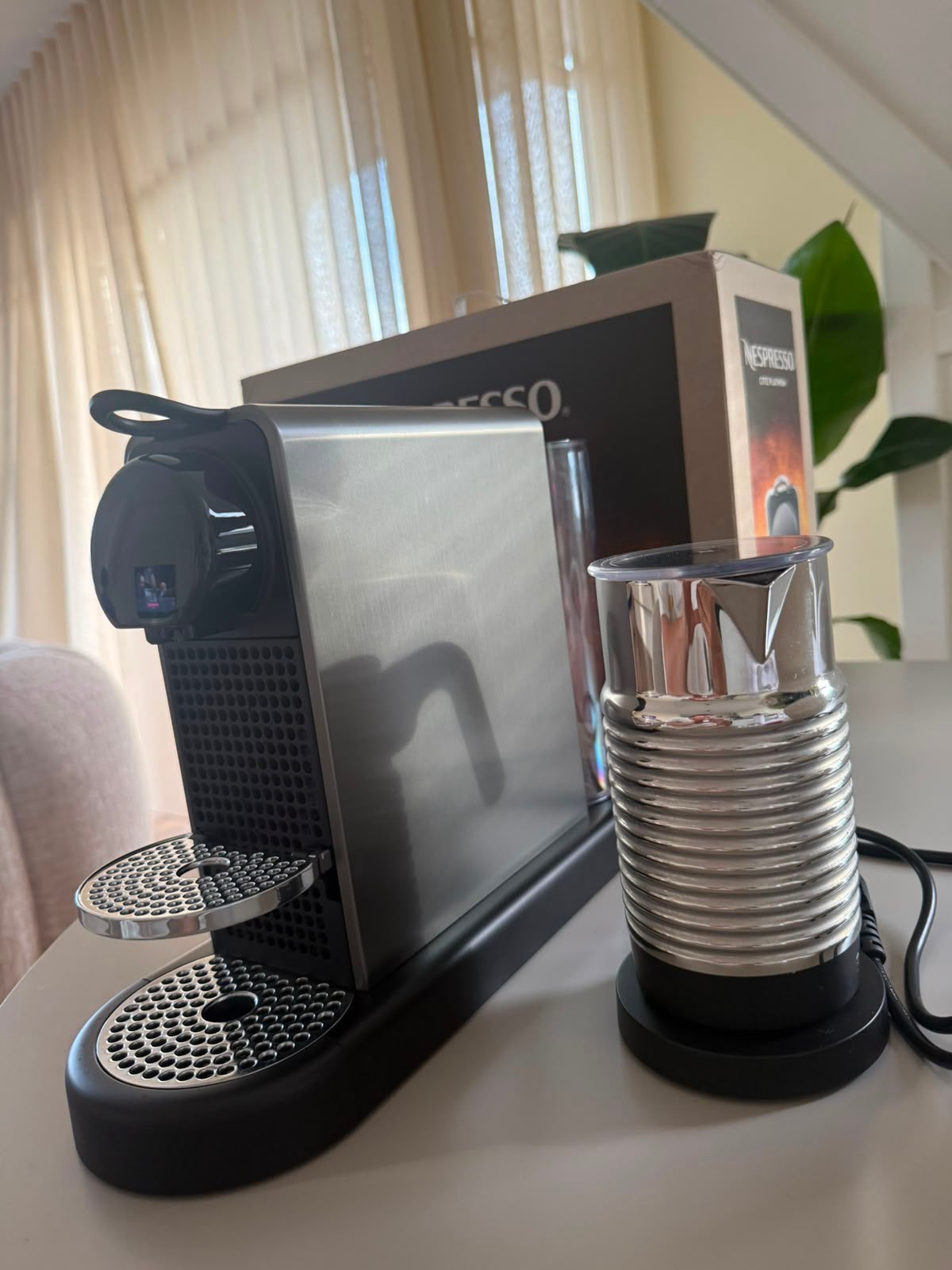 Nespresso citiz platinum, Witgoed en Apparatuur, Koffiezetapparaten, Ophalen, Zo goed als nieuw, Espresso apparaat