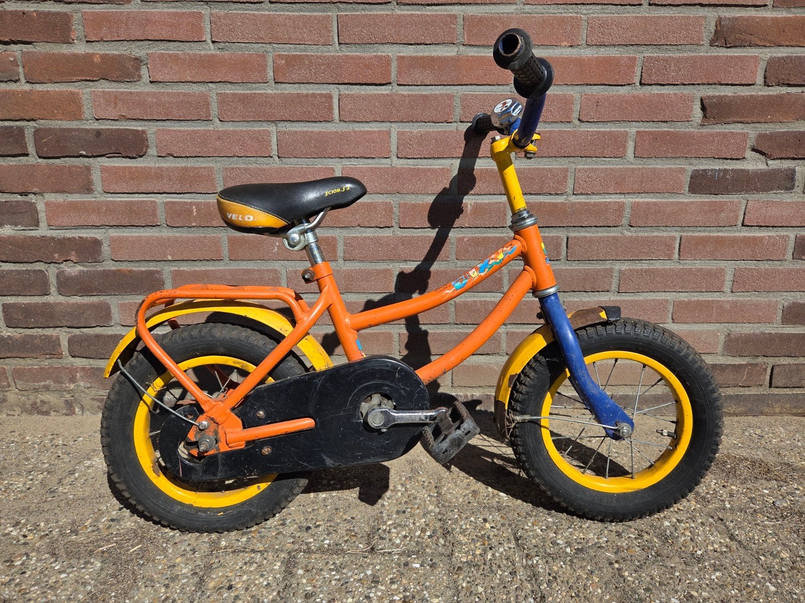 kinderfiets, Fietsen en Brommers, Fietsen | Kinderfietsjes, Ophalen, Gebruikt, Terugtraprem, Minder dan 16 inch