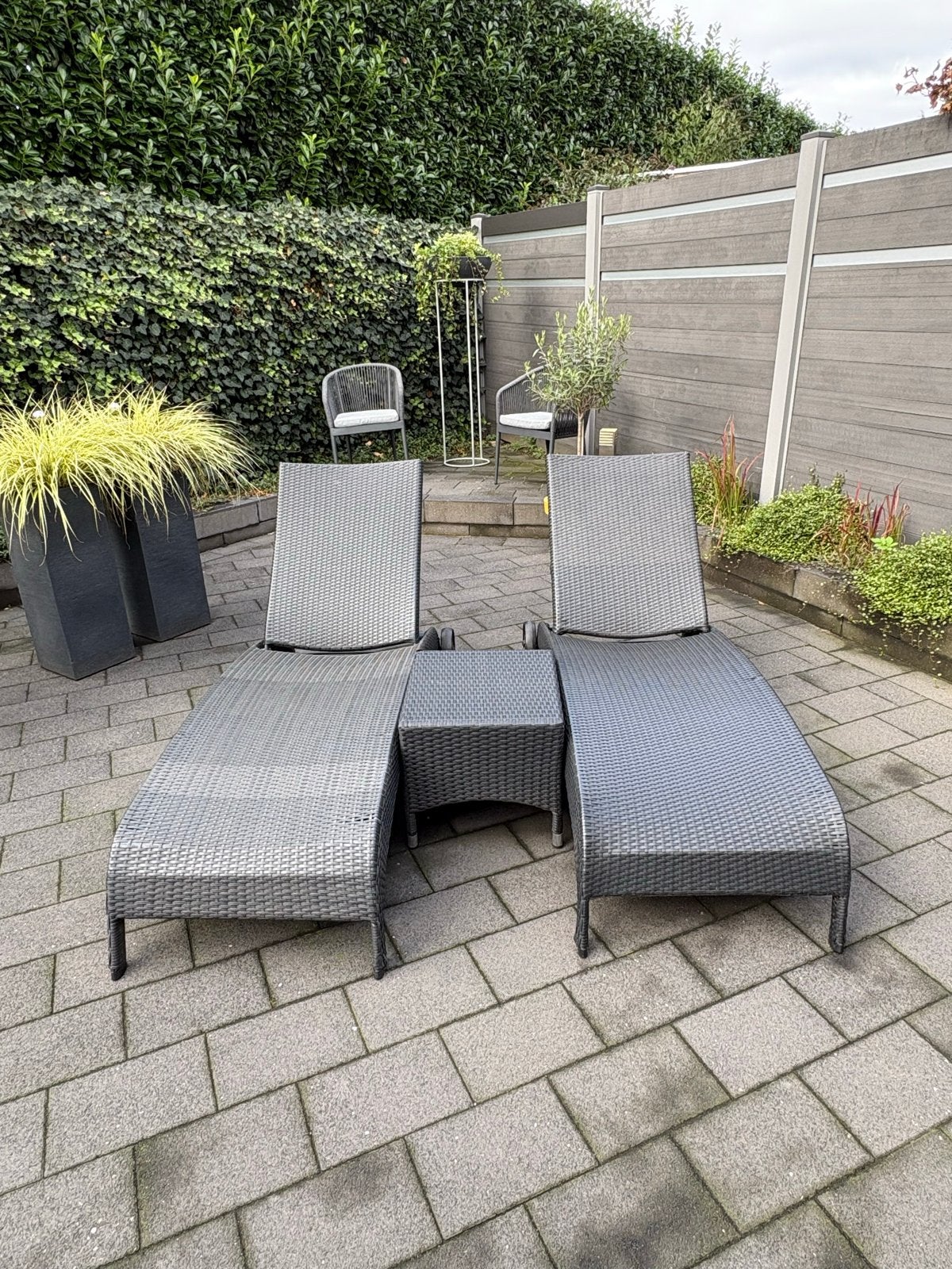 Bois Le Duc Wicker Ligbedden met Bijzettafel, Ophalen of Verzenden, Zo goed als nieuw, Wicker, Inklapbaar