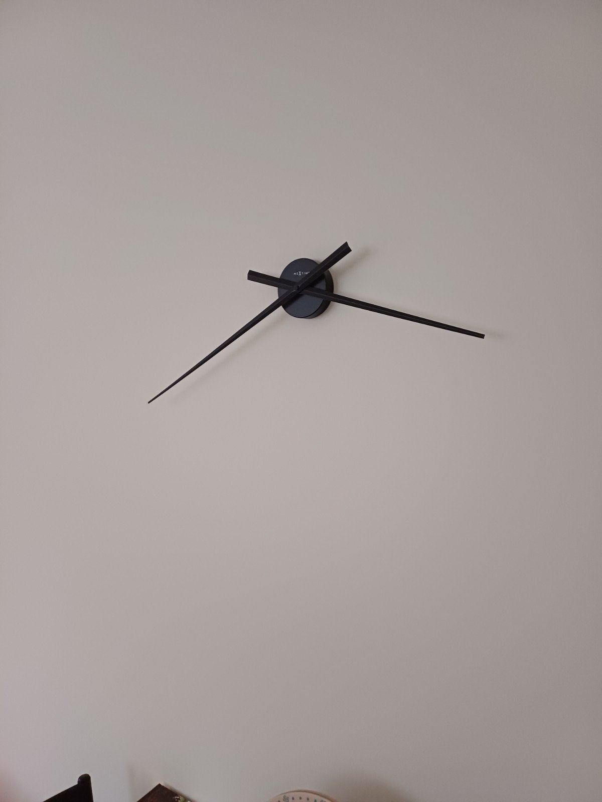 Moderne Nextime Wandklok - Zwart, Minimalistisch Design, Ophalen