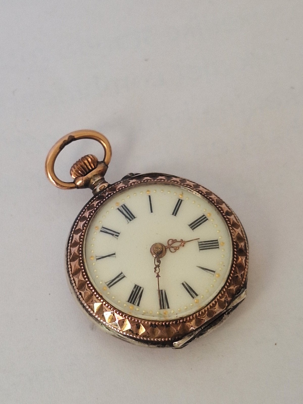 Antiek zilveren Cylindre 6 Rubis zakhorloge, Ophalen of Verzenden