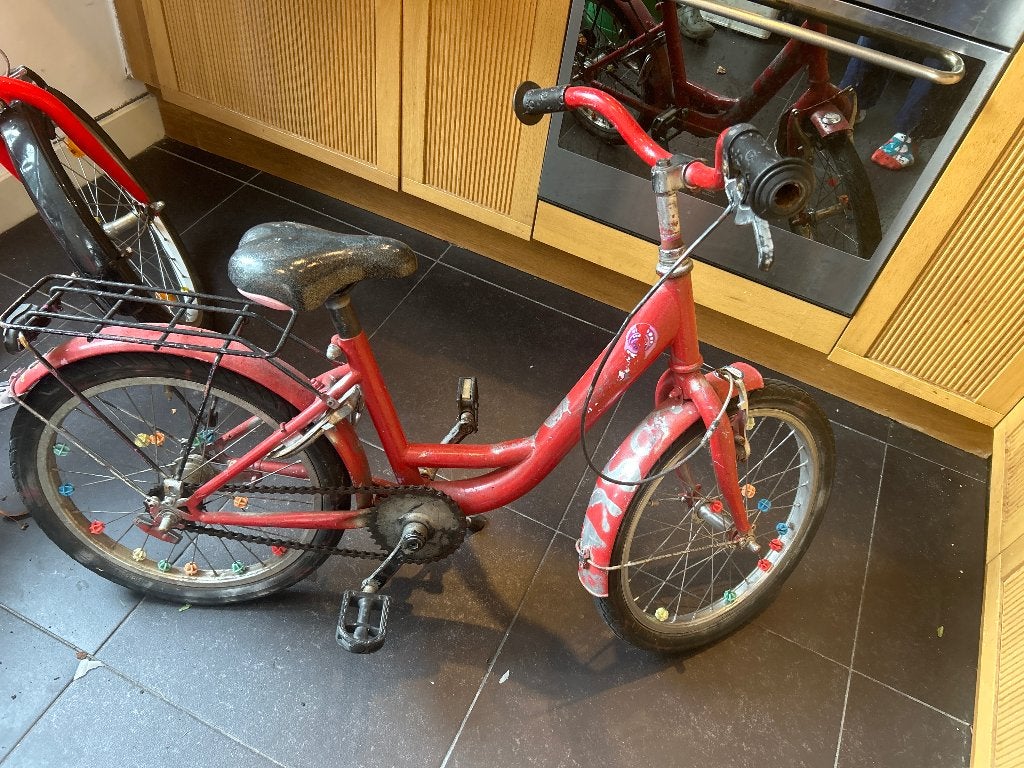 Kinderfiets, Fietsen en Brommers, Fietsen | Kinderfietsjes, Ophalen, Terugtraprem, Gebruikt, Onbekend