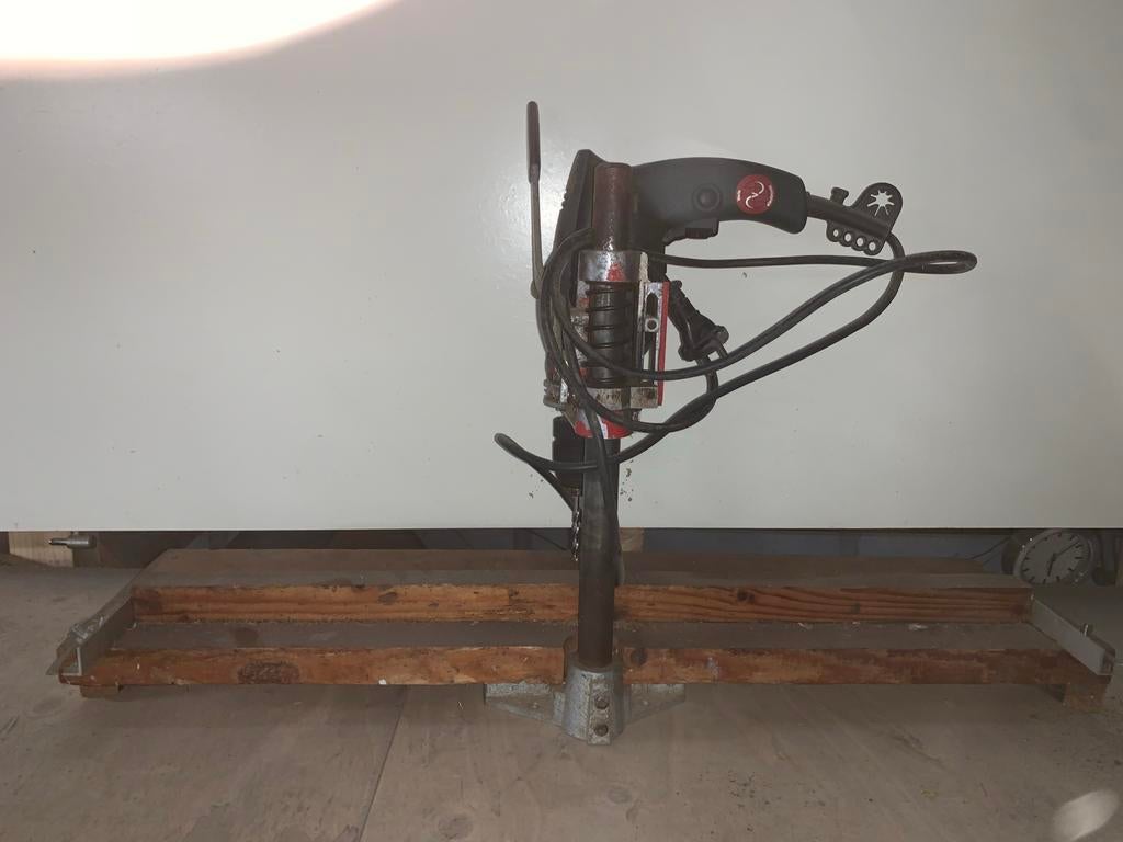 Boormachine met Boorstatief, Doe-het-zelf en Verbouw, Gereedschap | Boormachines, Ophalen of Verzenden, Gebruikt, Boormachine