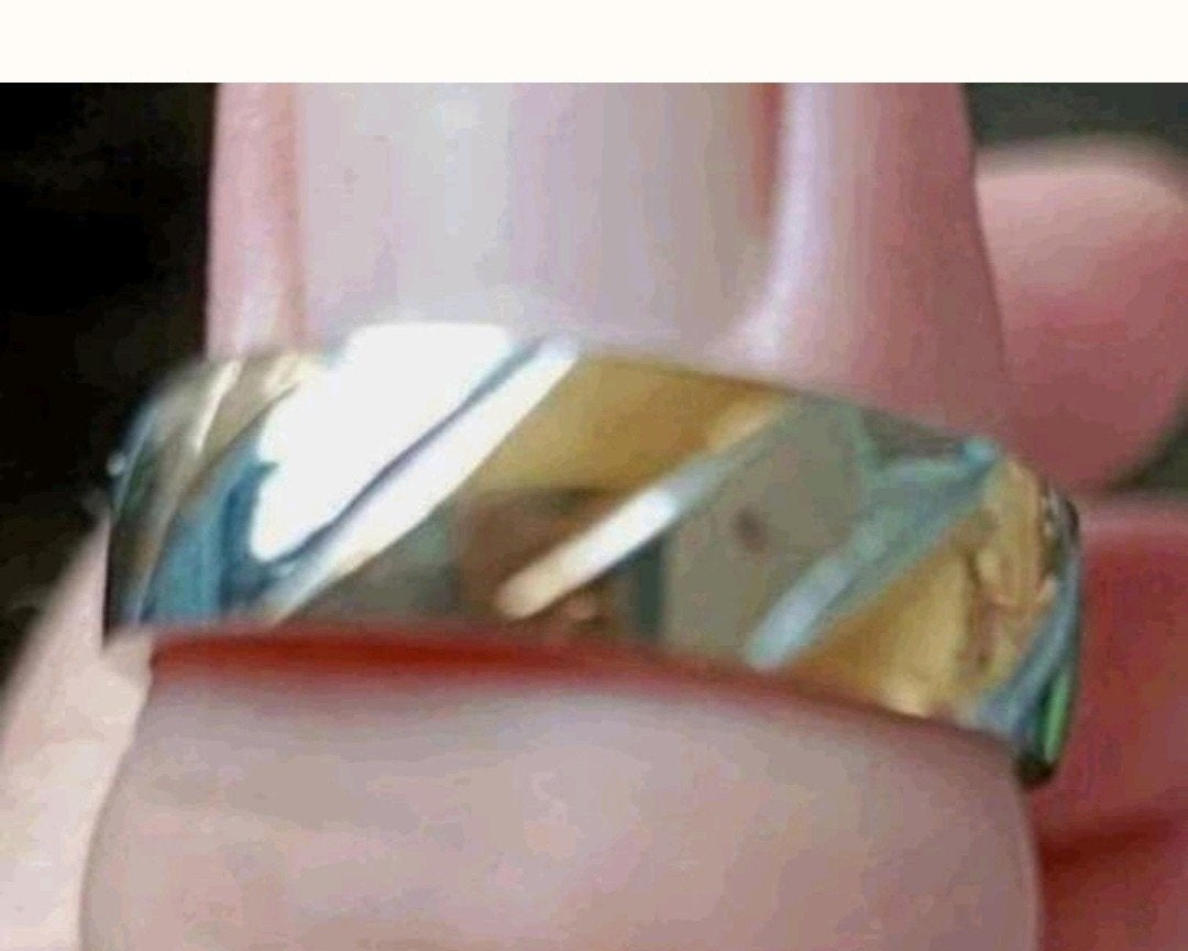 ring zilver -goud maat 18, Verzenden, Nieuw, Overige kleuren