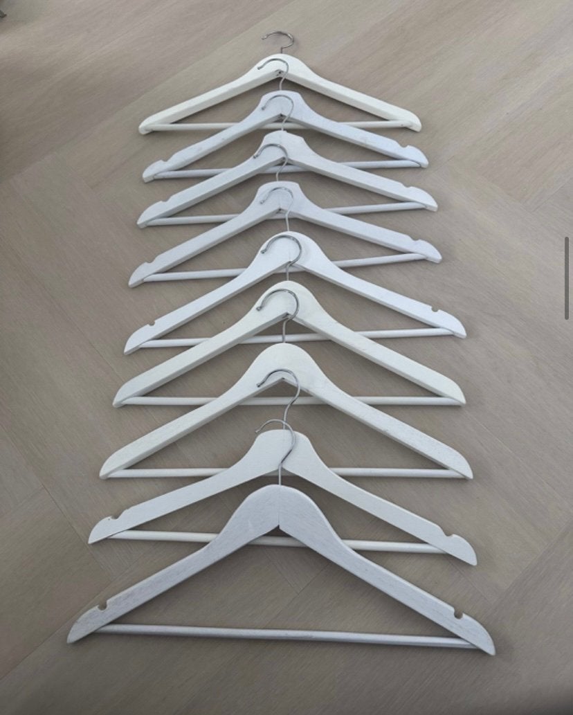 Diverse kledinghangers (wit, hout, zwart), Kleding | Dames, Kledinghangers, Ophalen of Verzenden, Gebruikt, Hout, Volwassenen