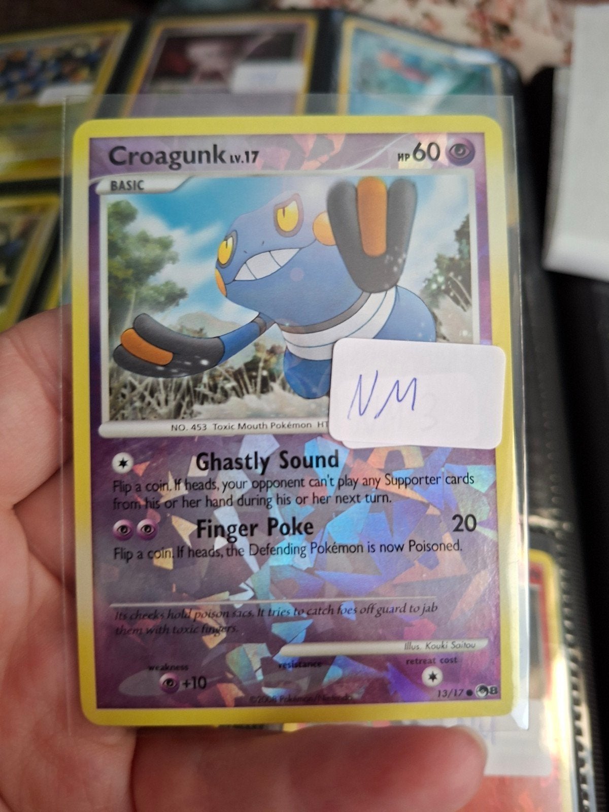 Croagunk LV.17 Reverse Holo Pokémon kaart - Foil - POP serie, Ophalen of Verzenden, Zo goed als nieuw, Losse kaart, Foil