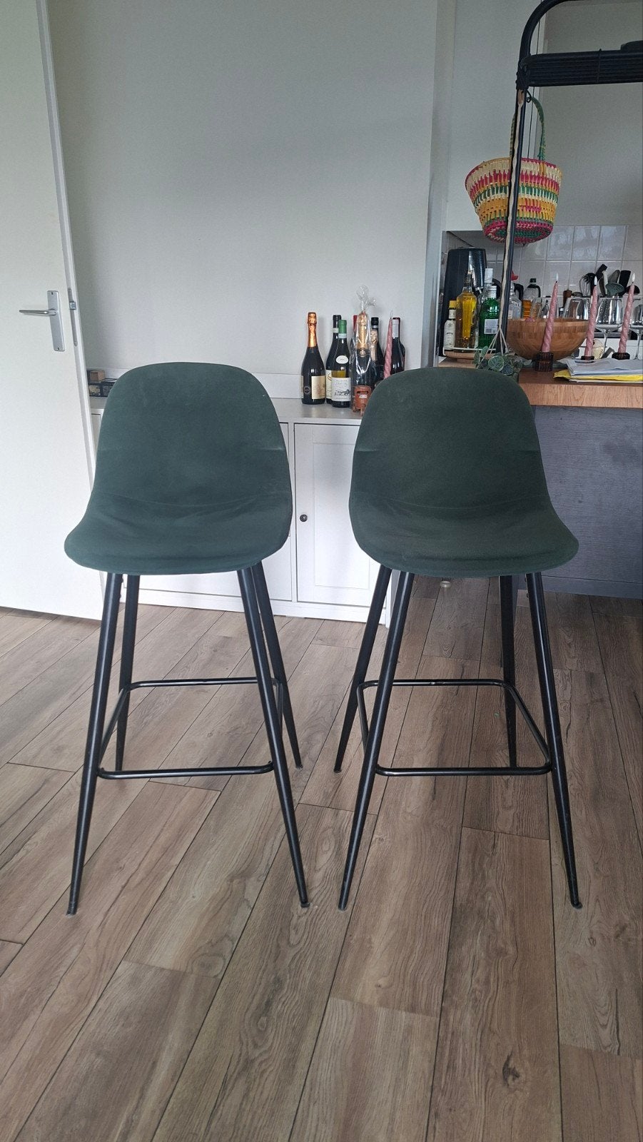 Barkrukken 2 stuks, 2 krukken, Ophalen, Gebruikt, 60 tot 90 cm