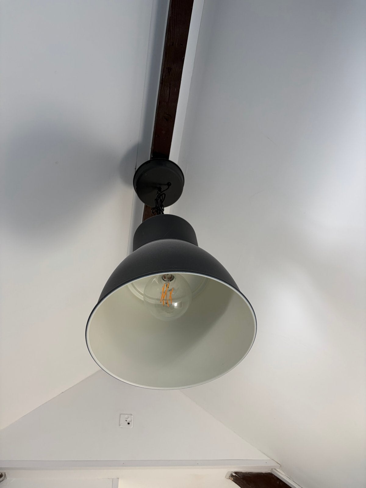IKEA Hektar hanglamp 2 stuks, Ophalen, Zo goed als nieuw, Metaal, E27 (groot)