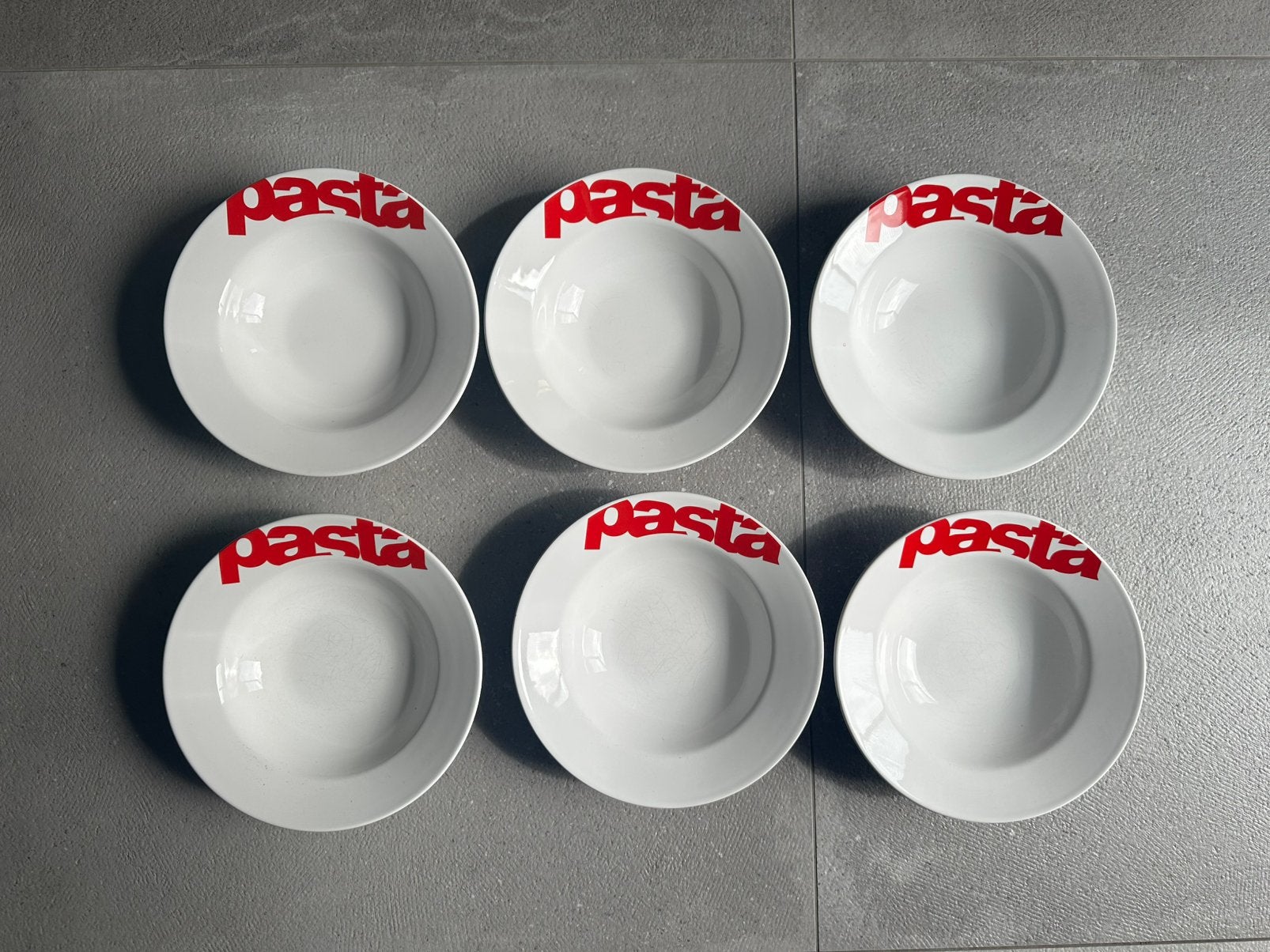 Pasta borden 6 stuks, Ophalen, Gebruikt, Overige merken, Bord(en)