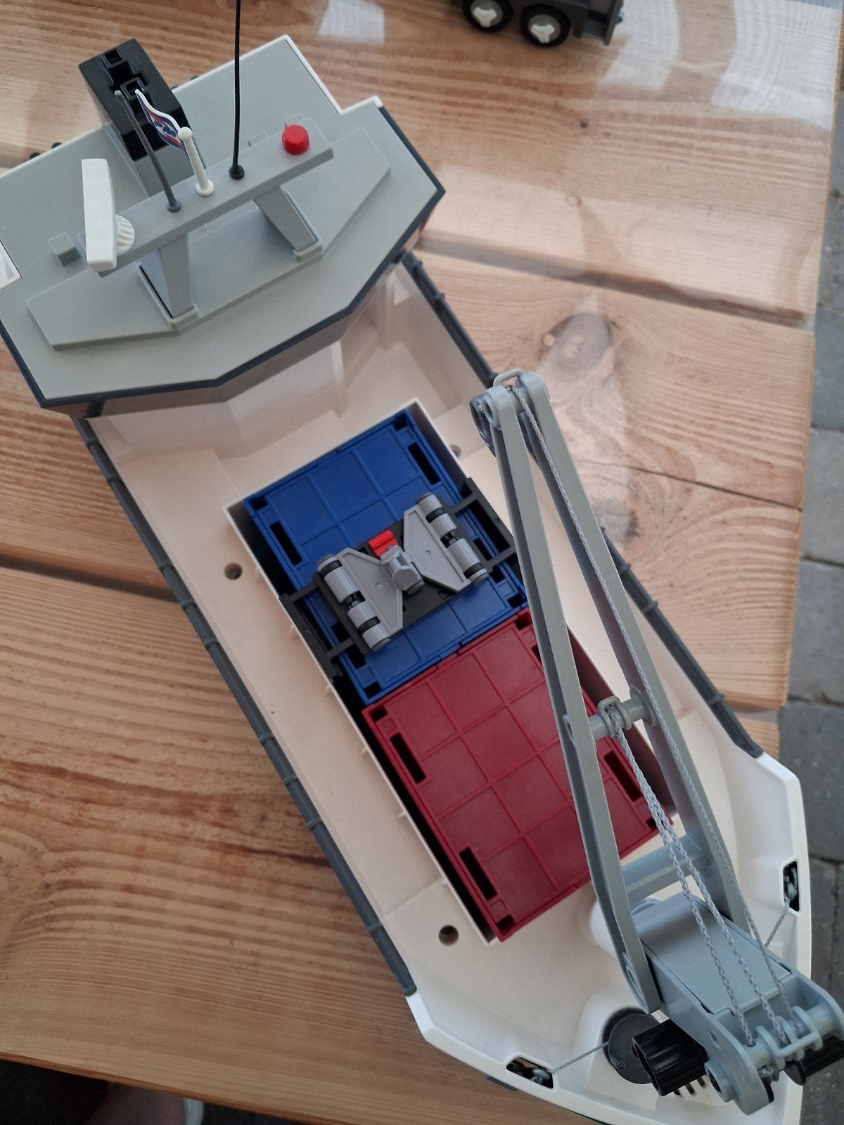 Playmobil Cargo Schip met Kraan en Figuren, Ophalen, Gebruikt, Jongen of Meisje