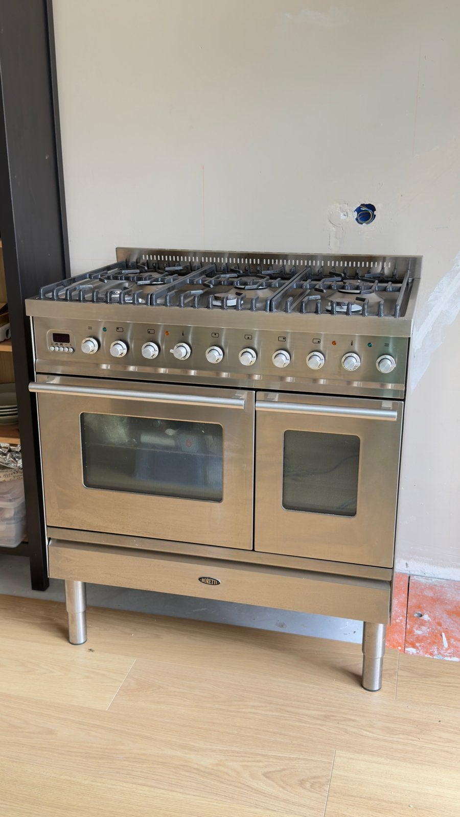 Borretti Gasfornuis met 6 Pitten en 2 Ovens, Witgoed en Apparatuur, Ophalen, Gebruikt, Gas, 85 tot 90 cm