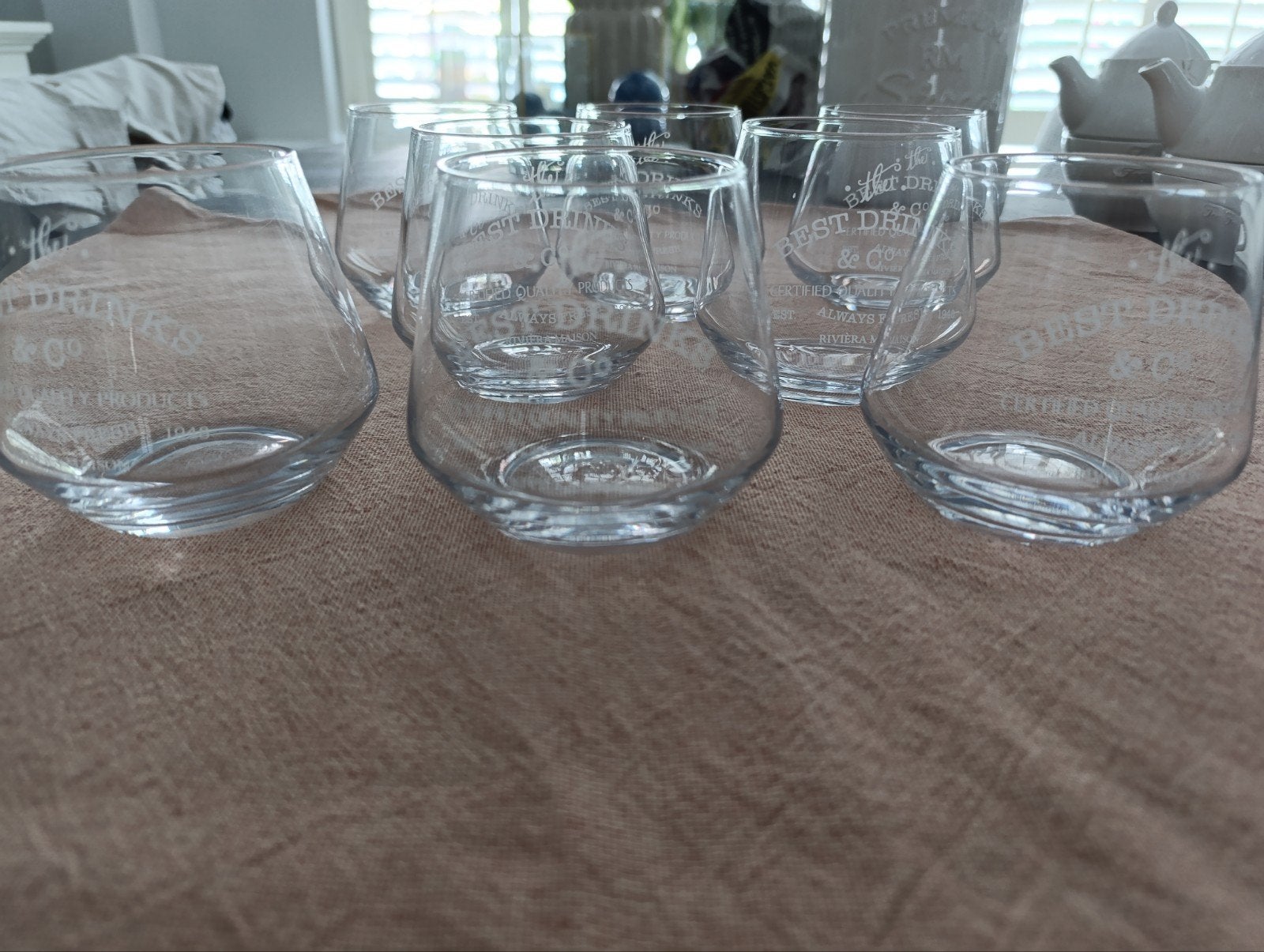 Set van 8 drinkglazen Riviera Maison, Ophalen, Glas of Glazen, Overige merken, Nieuw