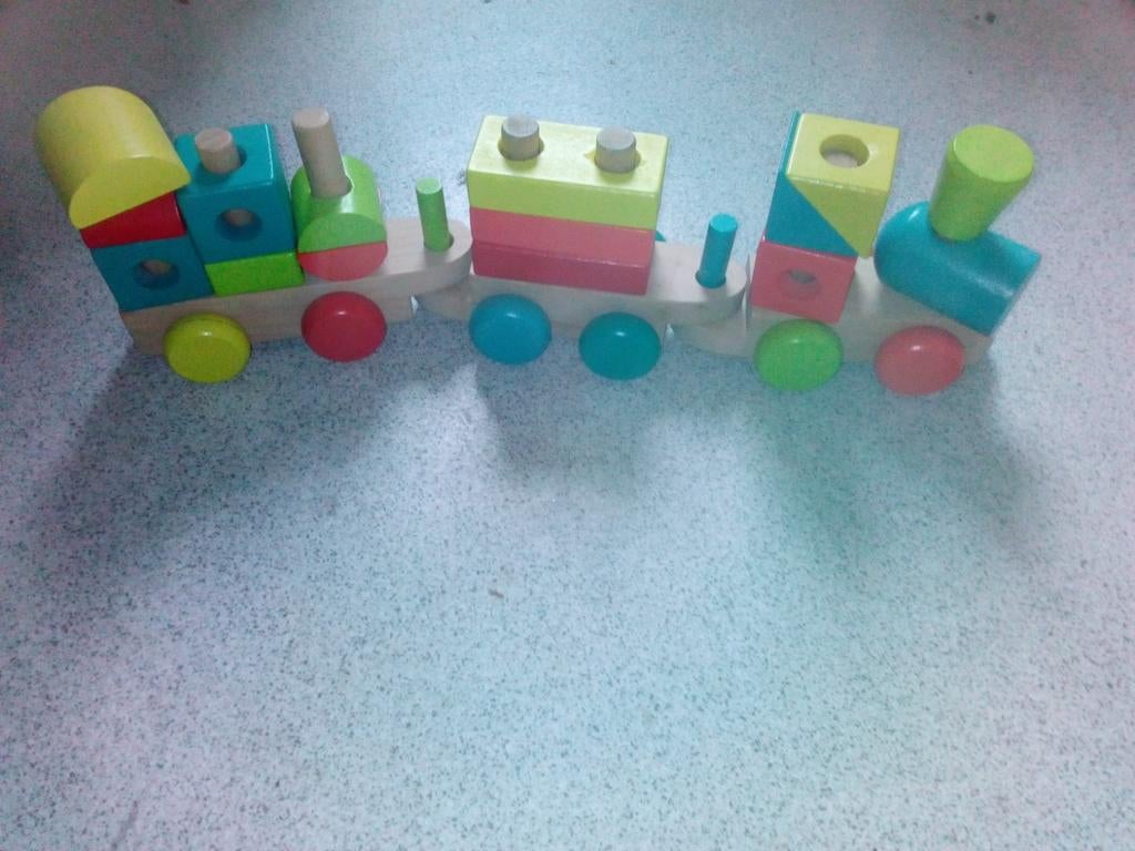 Leuke houten trein, Ophalen